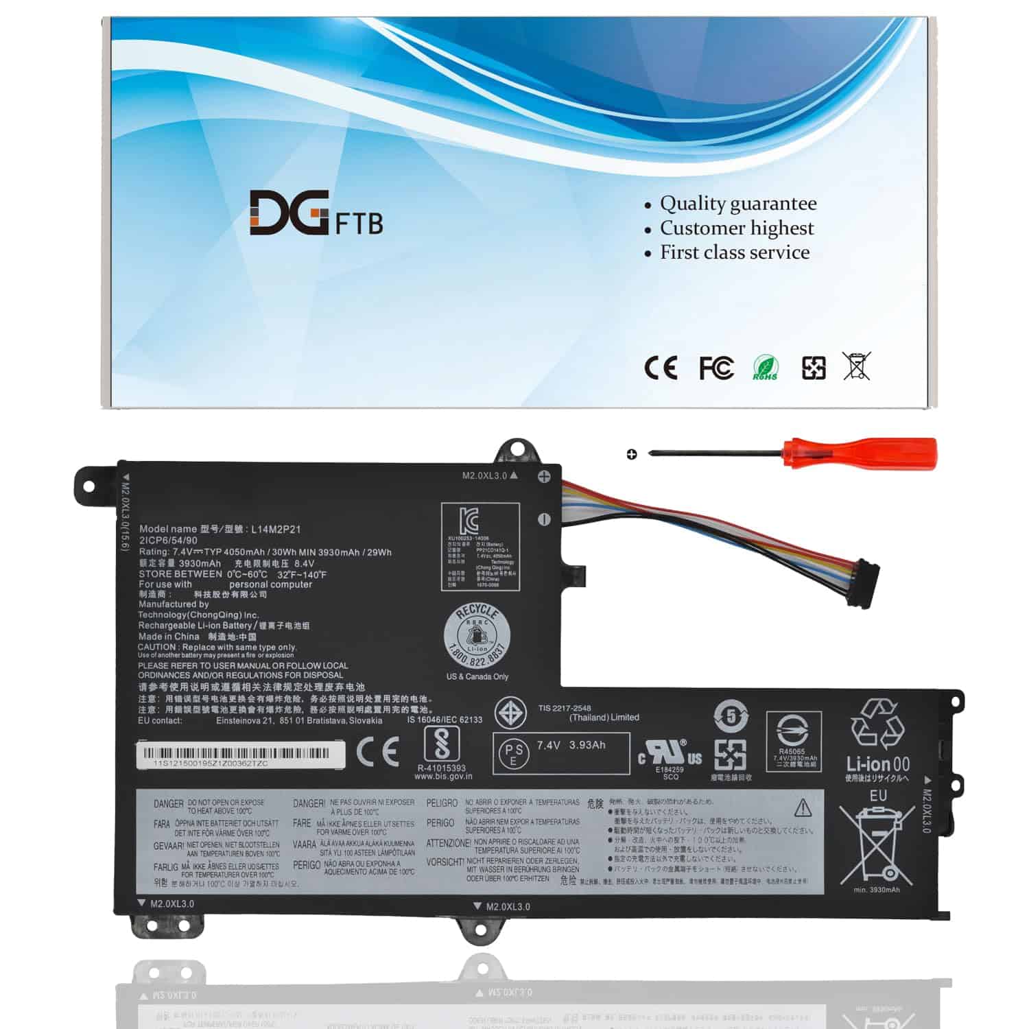 Nueva Batería para Laptop DGFTB L14M2P21 L14L2P21 para