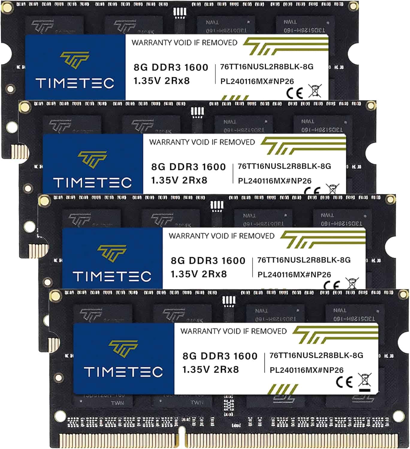 Kit de Memoria RAM Timetec 32GB (4x8GB) -Negro