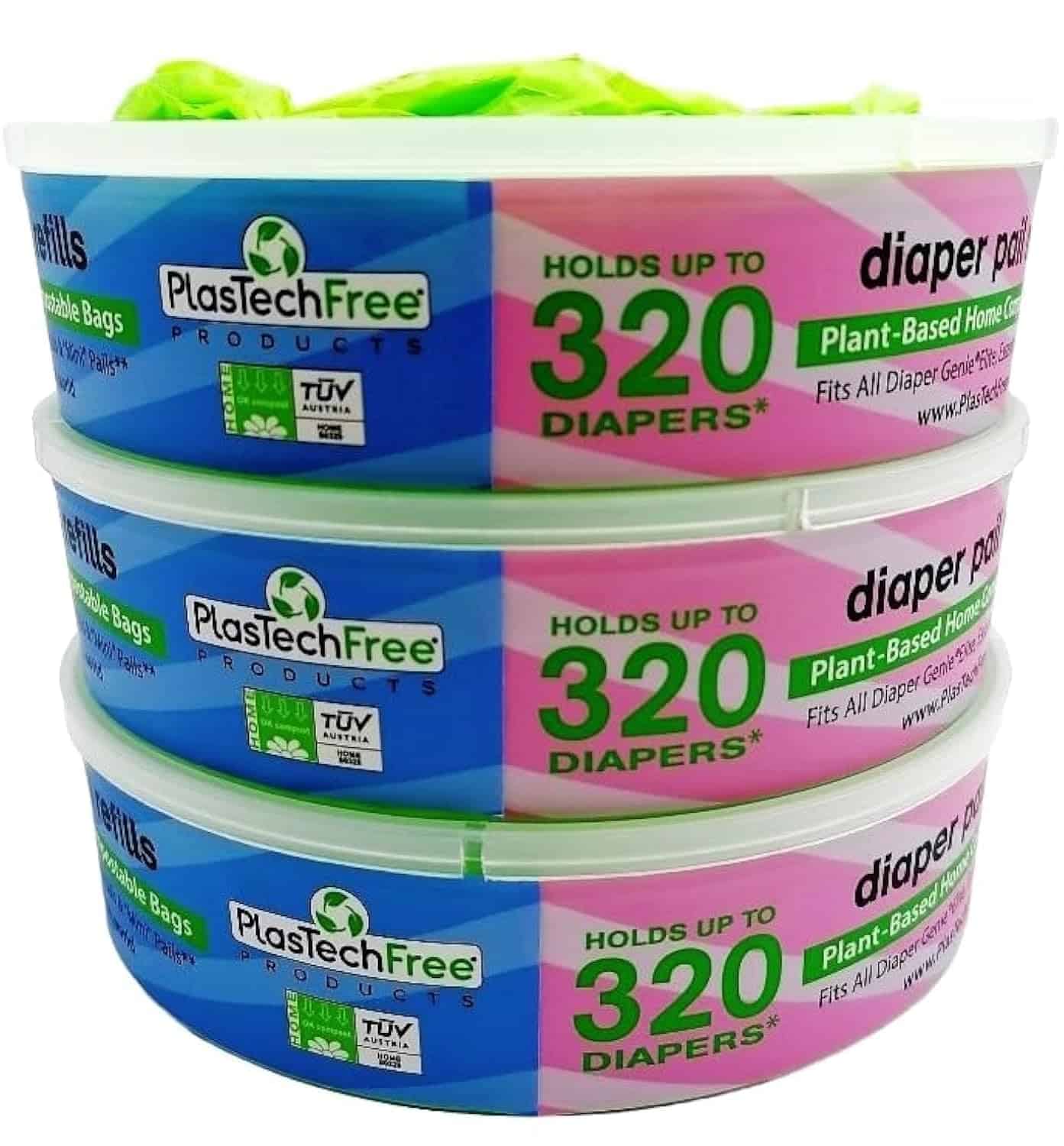 Recambios para bote de pañales Plastech - 100% compostables