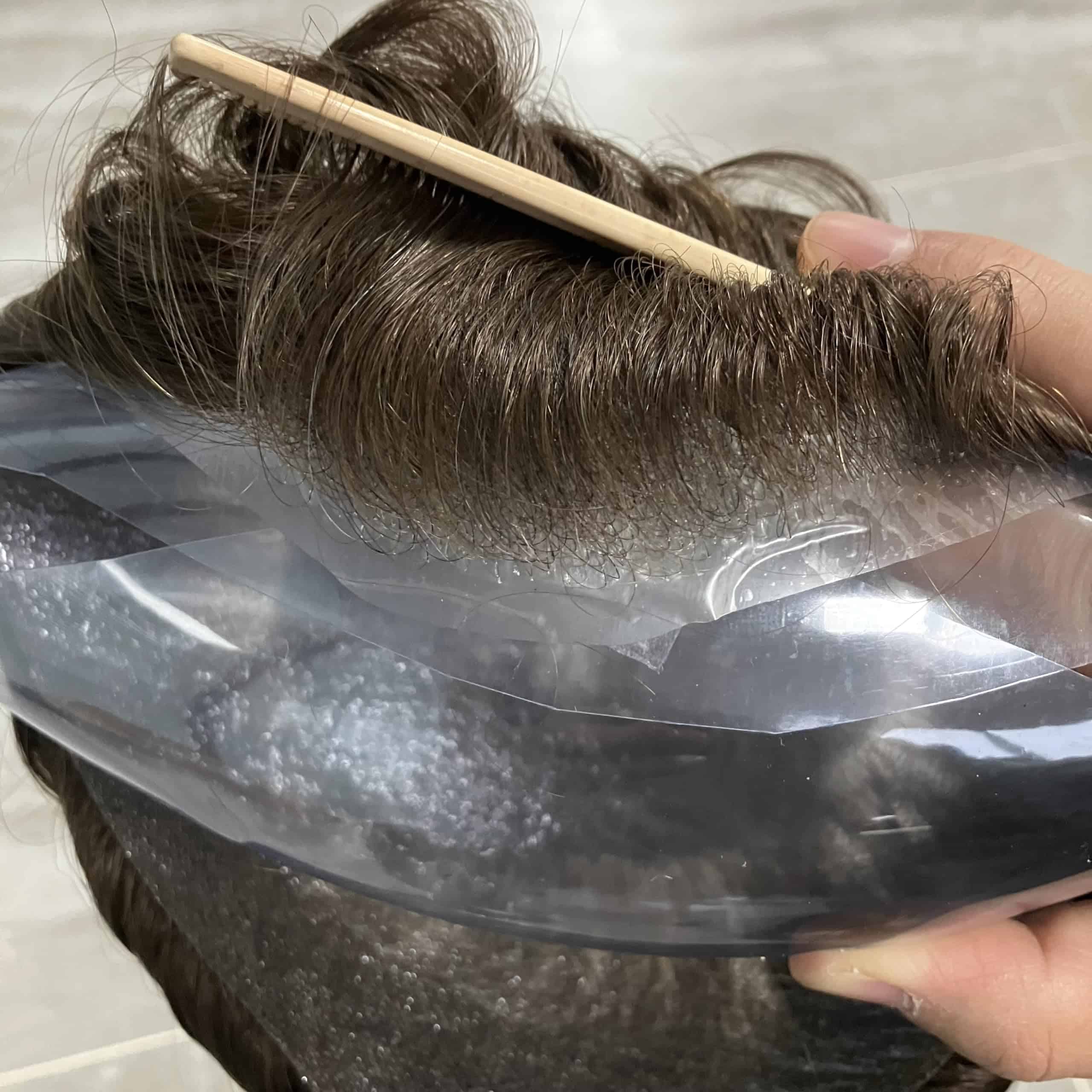 Toupee de Hombres Eversilky Transparente de Piel Ultra - Imagen 6