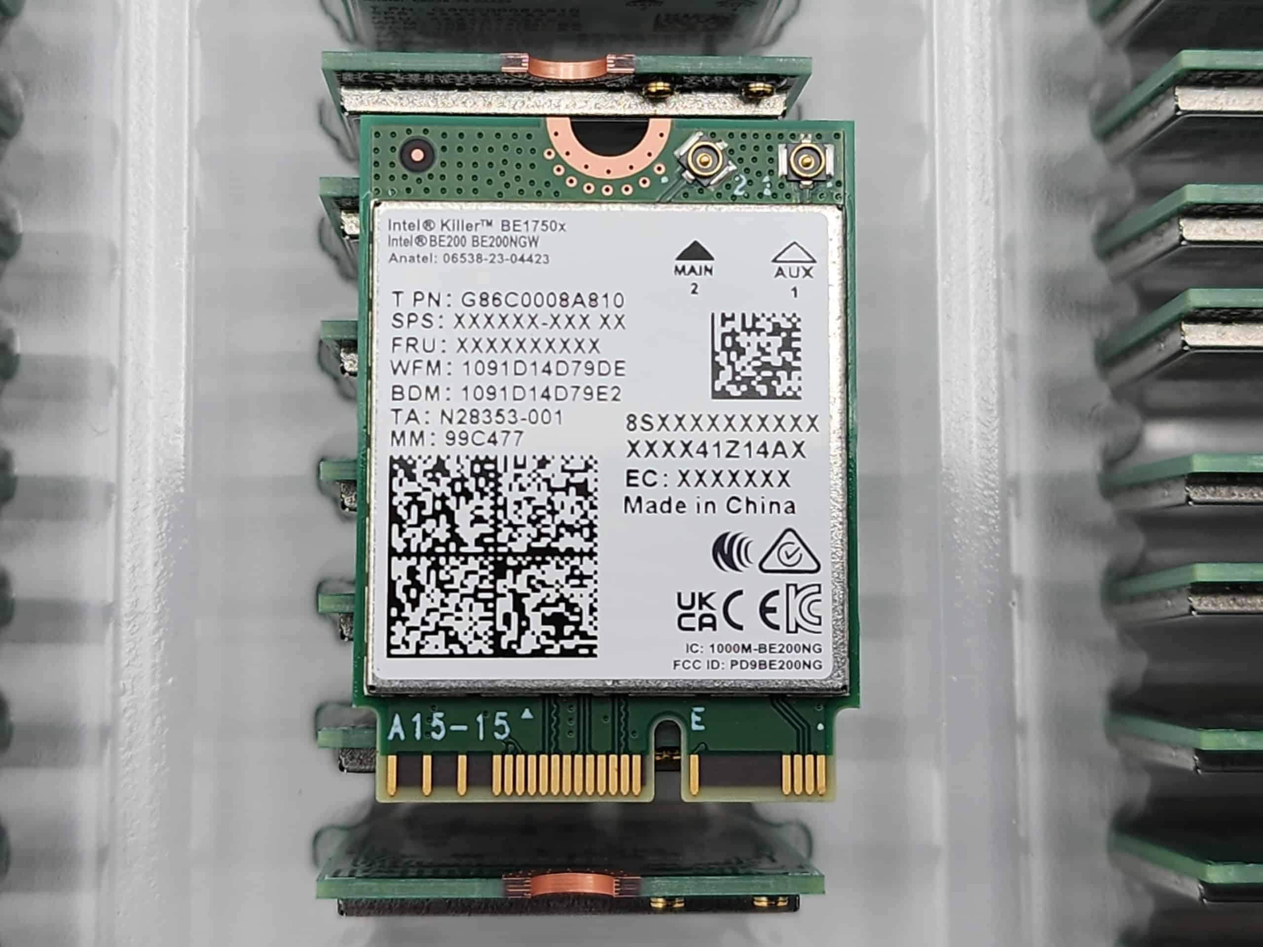 Tarjeta de red Intel Killer BE200 1750x & BT 5.4 Wi-Fi 7 - Image 4