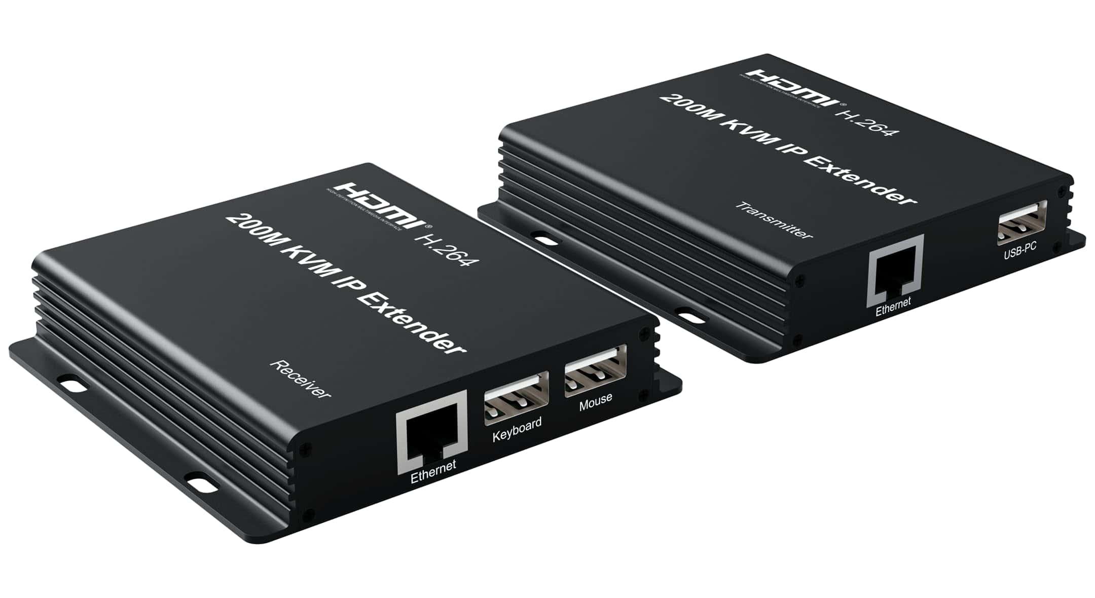 Extensor KVM IP de 200M, sobre RJ45 cat5e/6 1080P HDMI USB