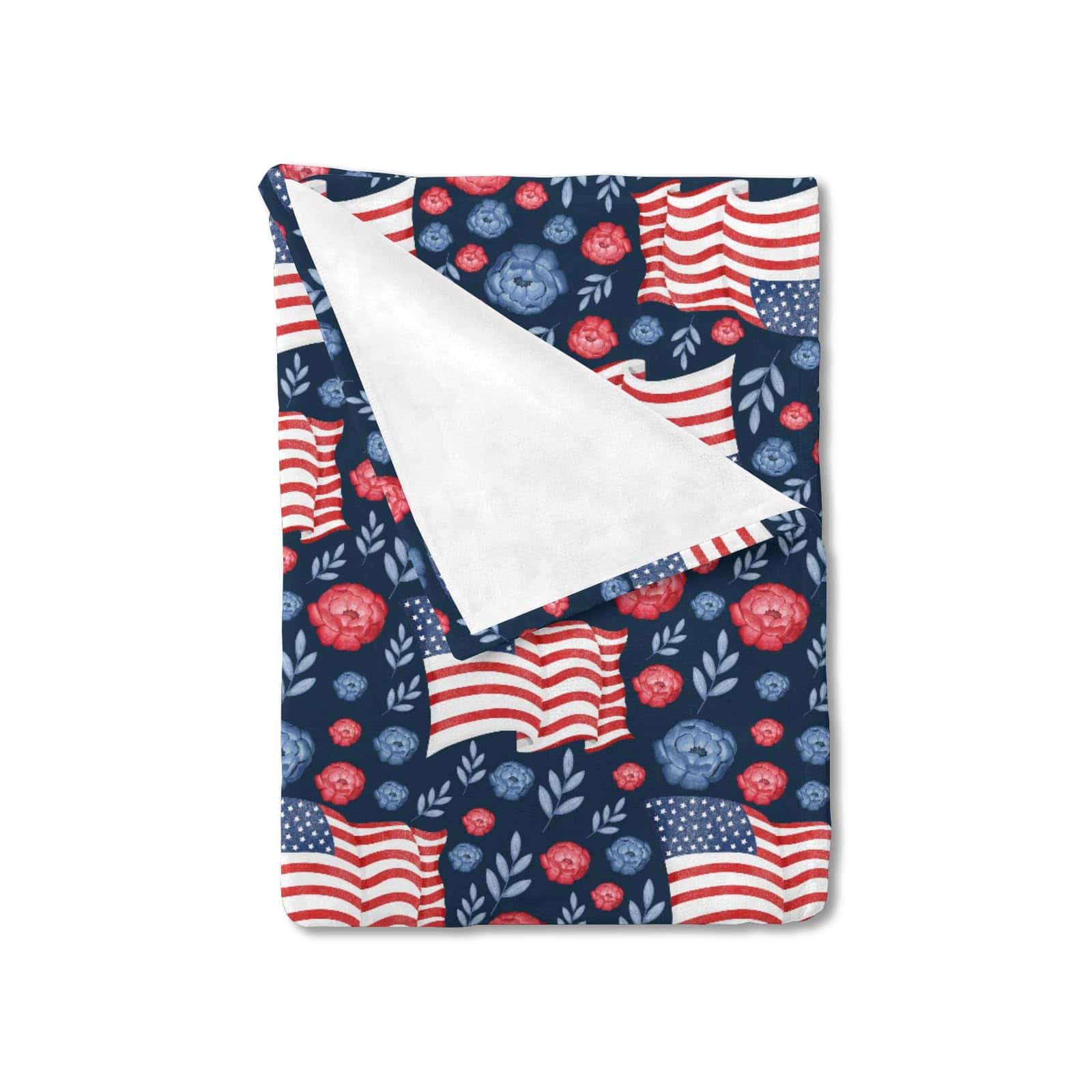 Manta para bebé con diseño de Bandera Americana Azul Rojo