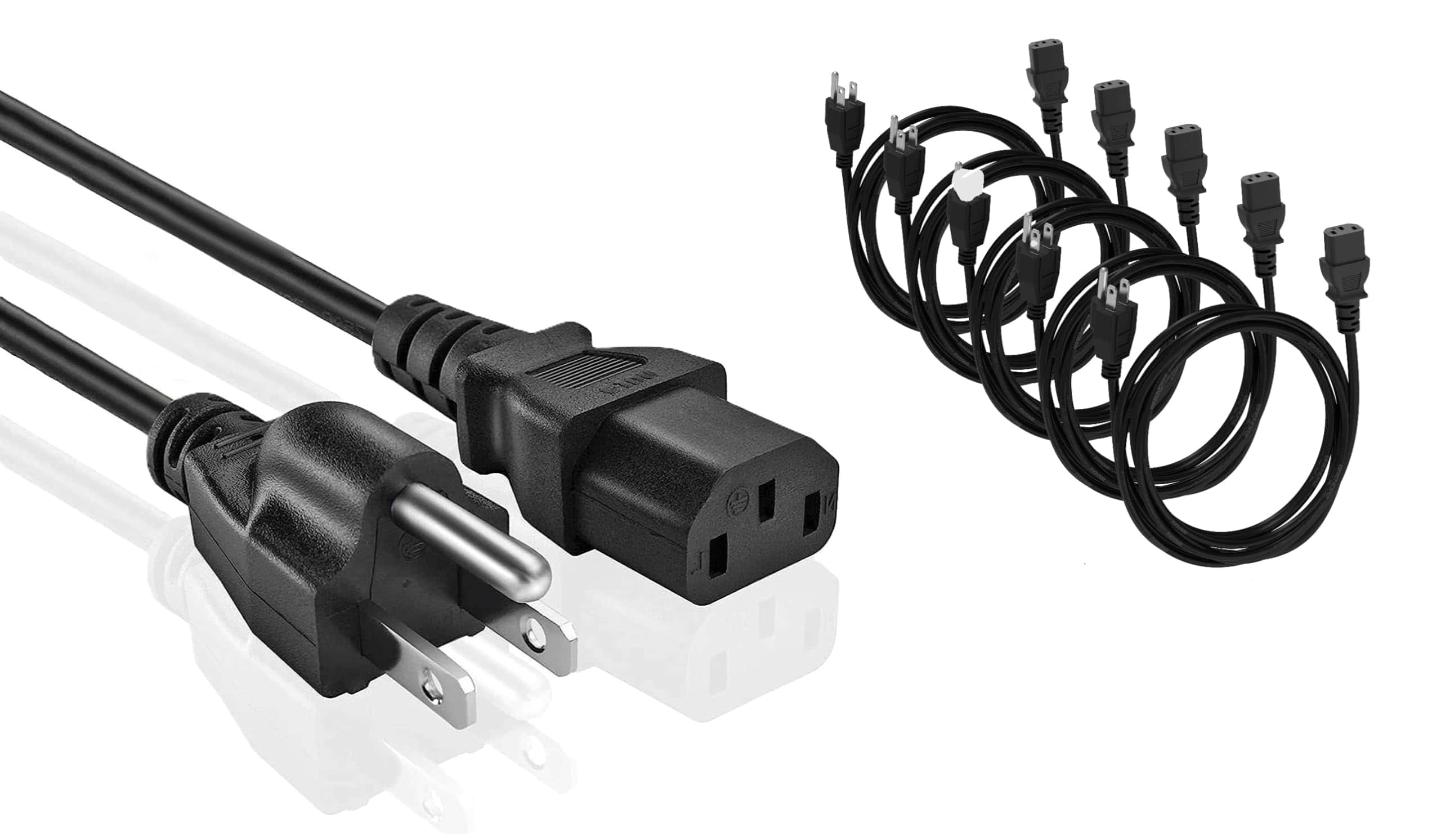 (Paquete de 5) Cable de corriente universal para PC de