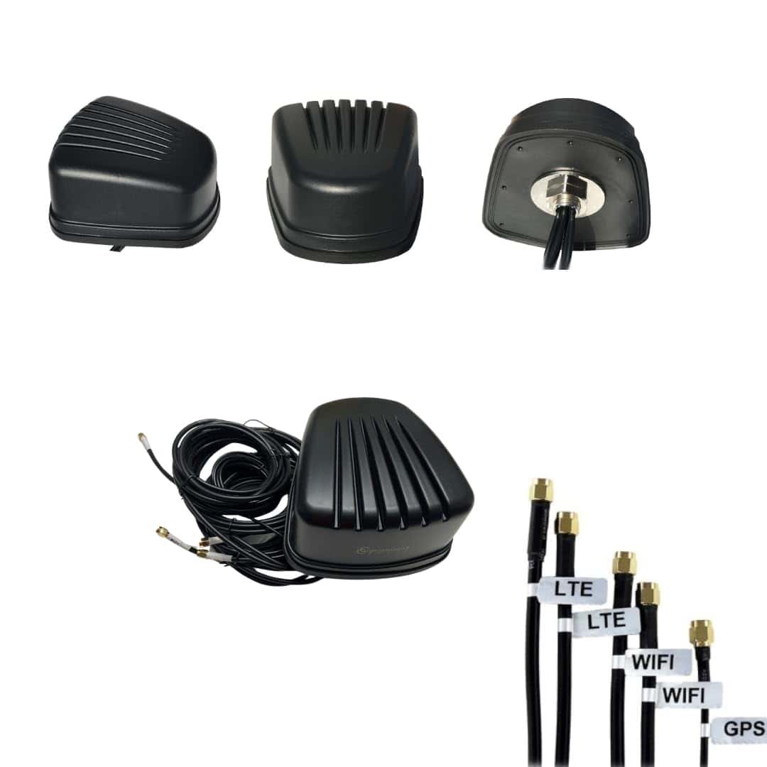 Antena CompuPort 5 en 1 DQX para Automóviles con Montaje de