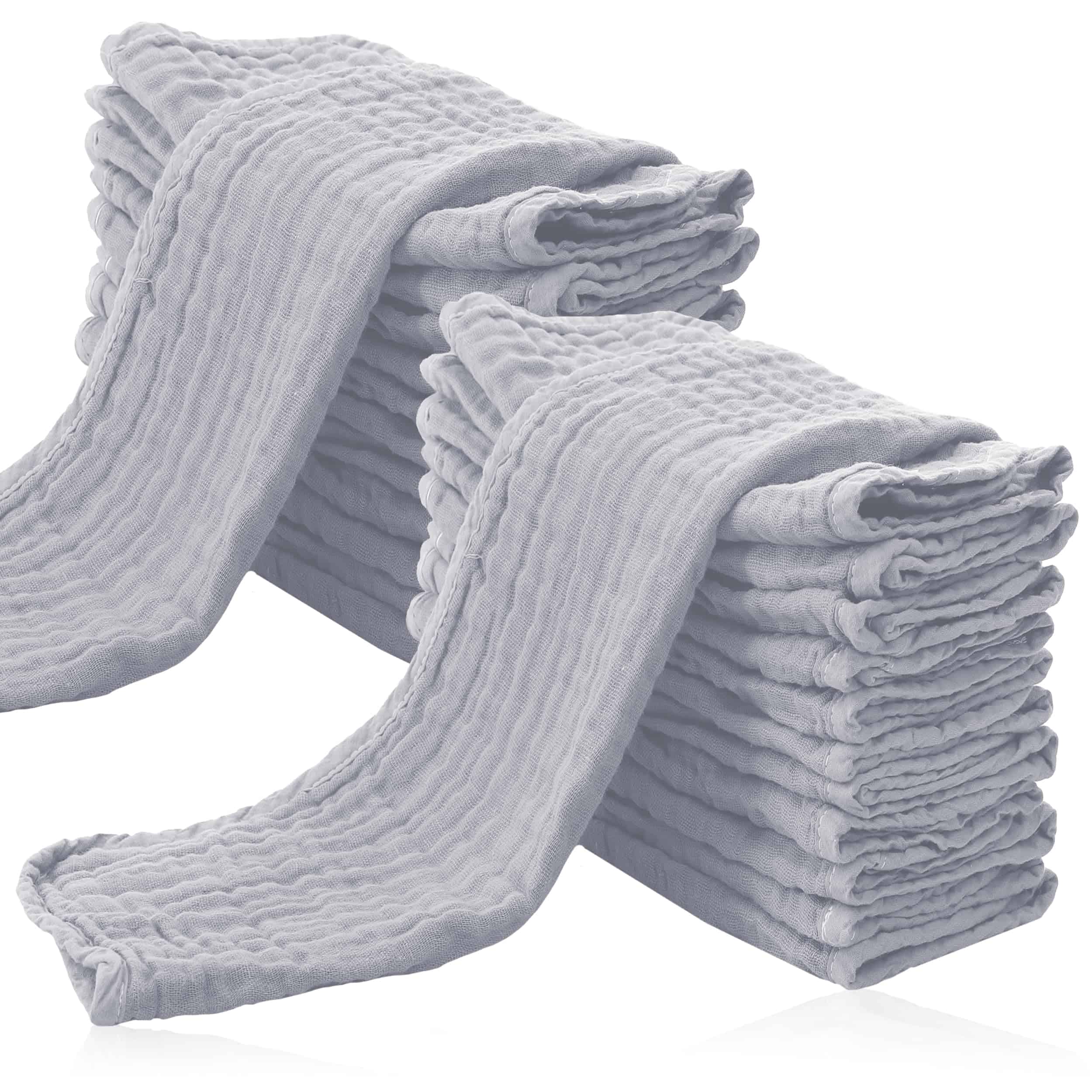 Paquete de 24 Paños de Muselina Cute Castle -Slate