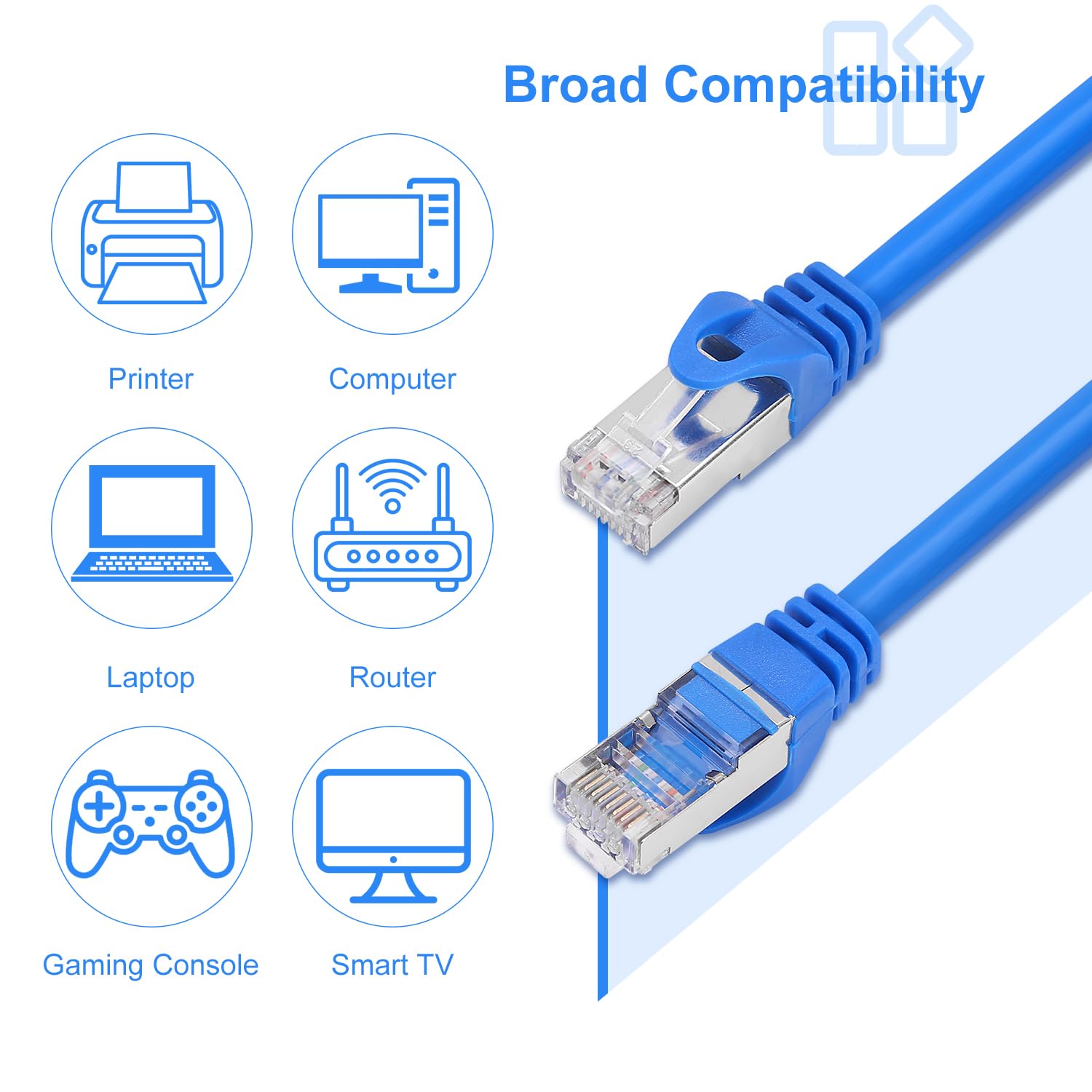 Cable Ethernet Blindado CAT 6 de 100 pies, interior de alta - Image 5