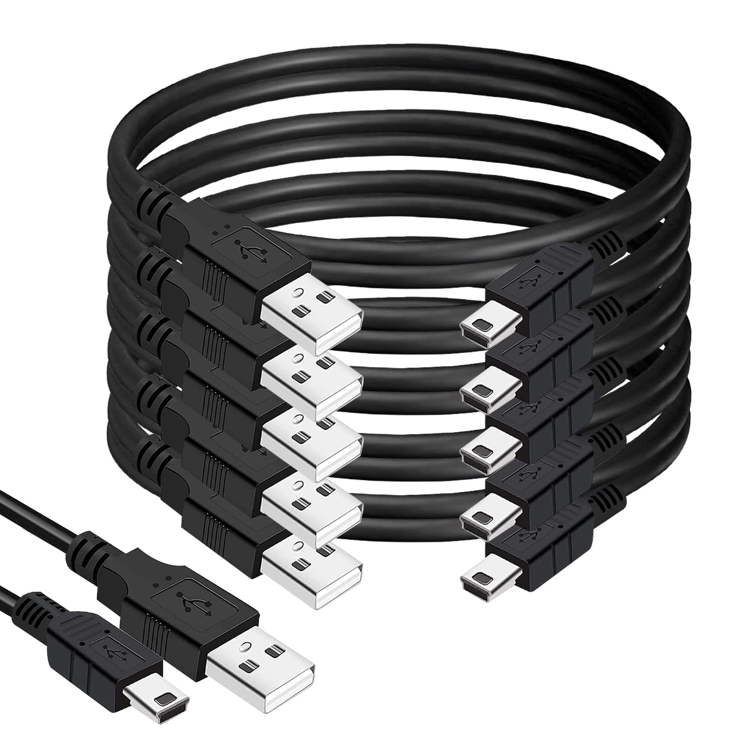 (Paquete de 5) Cable Mini USB para Calculadora TI 84 Plus