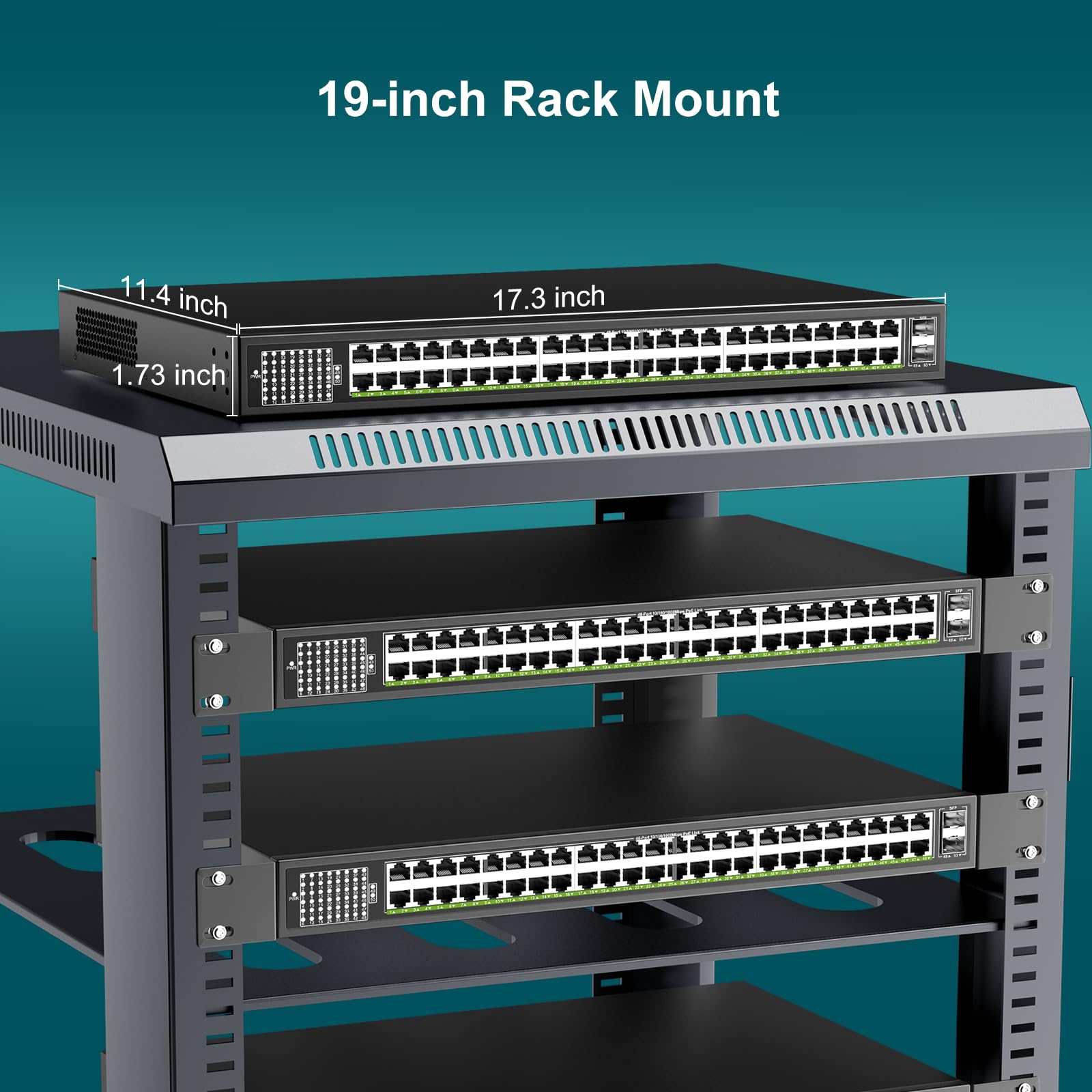 Switch PoE de 48 Puertos Gigabit no administrado con 2 - Image 8