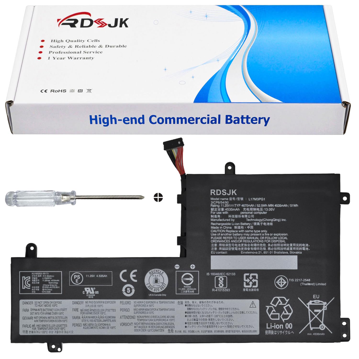 Batería de Laptop L17M3PG1 L17L3PG1 L17C3PG1 L17M3PG3 para