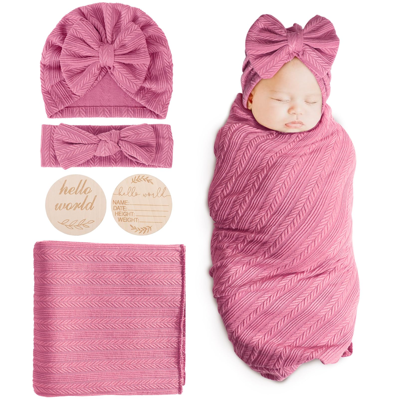 Set de Swaddle Blankets para Niñas DRESHOW BQUBO, 4PCS