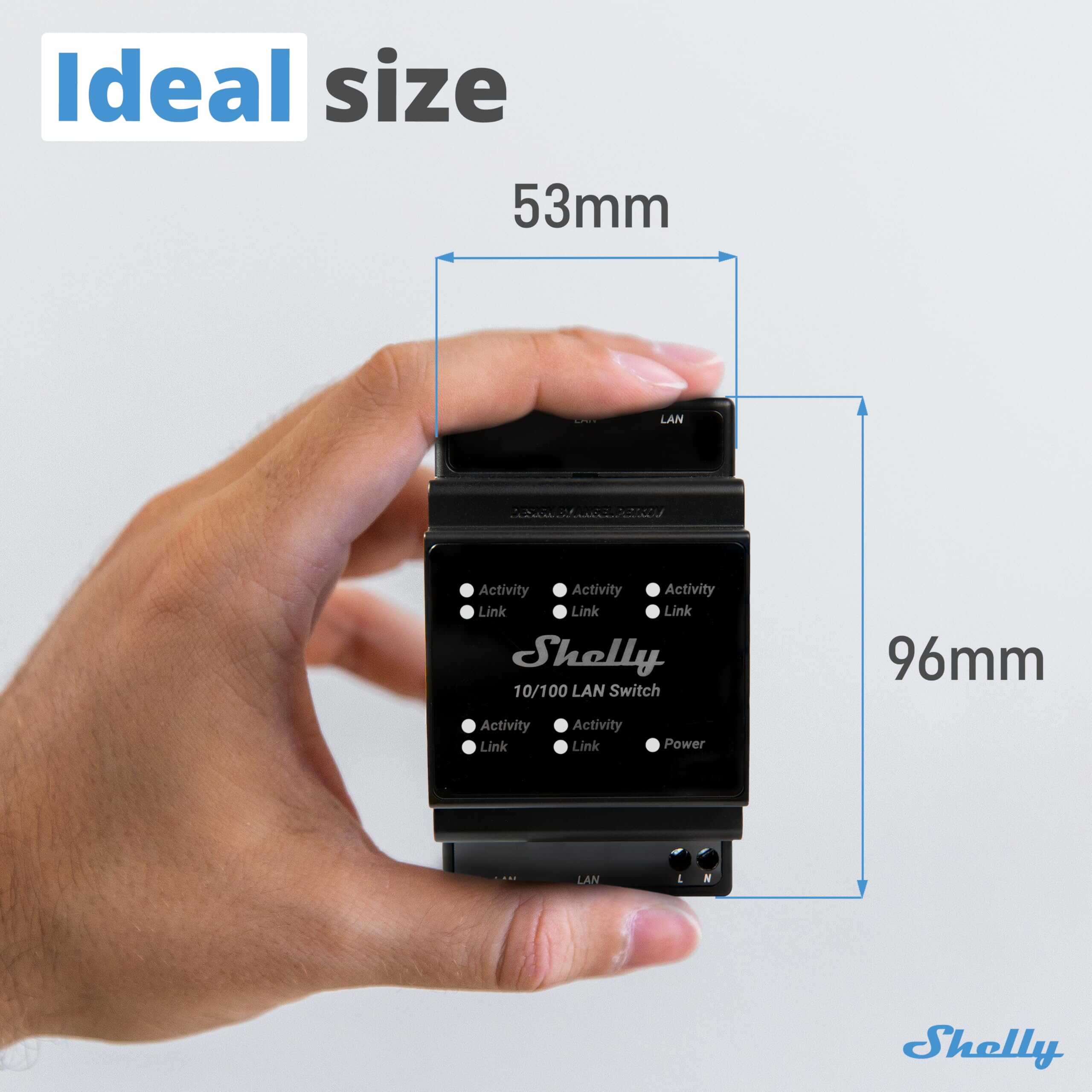 Switch LAN Shelly | Switch Ethernet de 5 Puertos RJ45 - Image 3