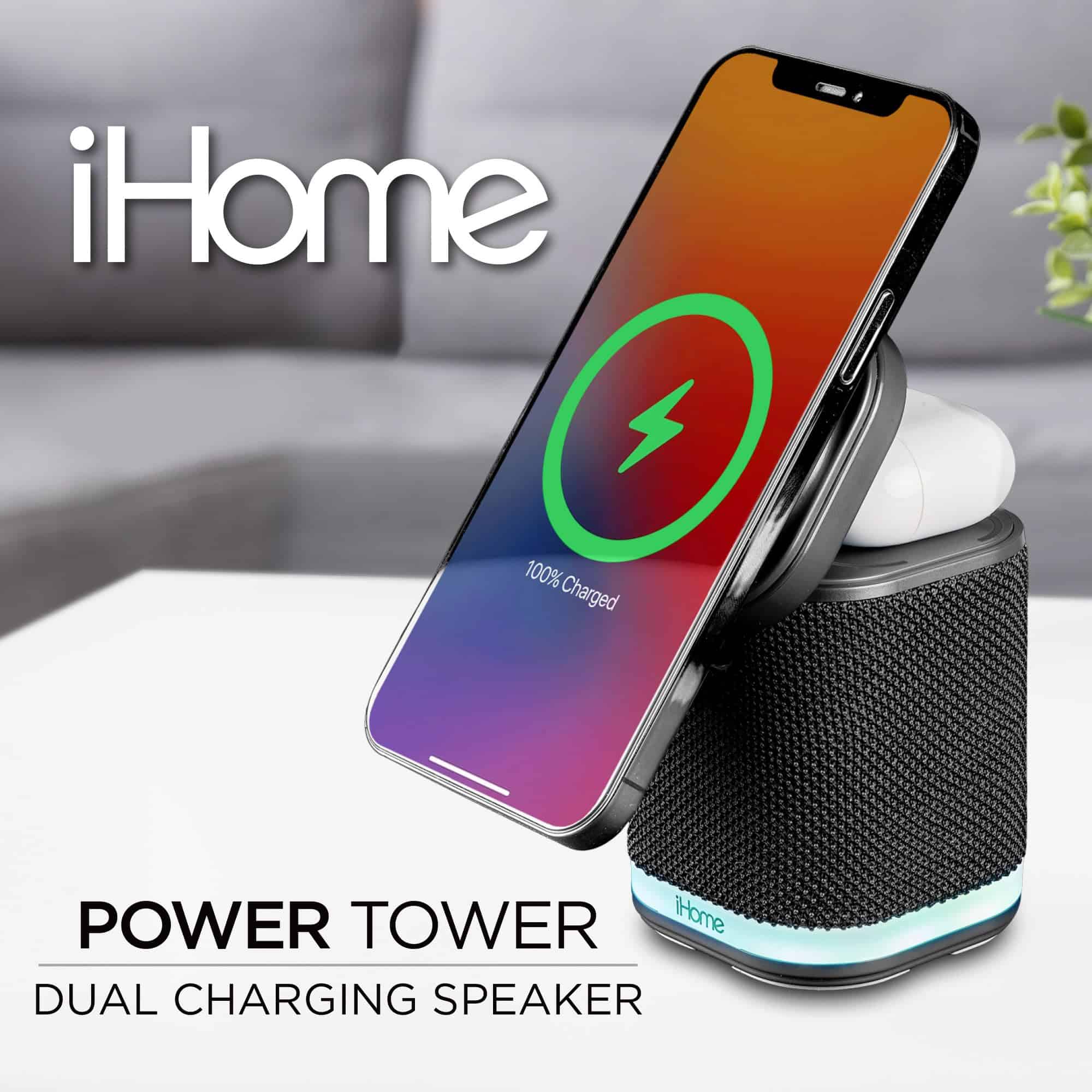 Altavoz Bluetooth iHome con Cargador -Gris Oscuro - Image 3
