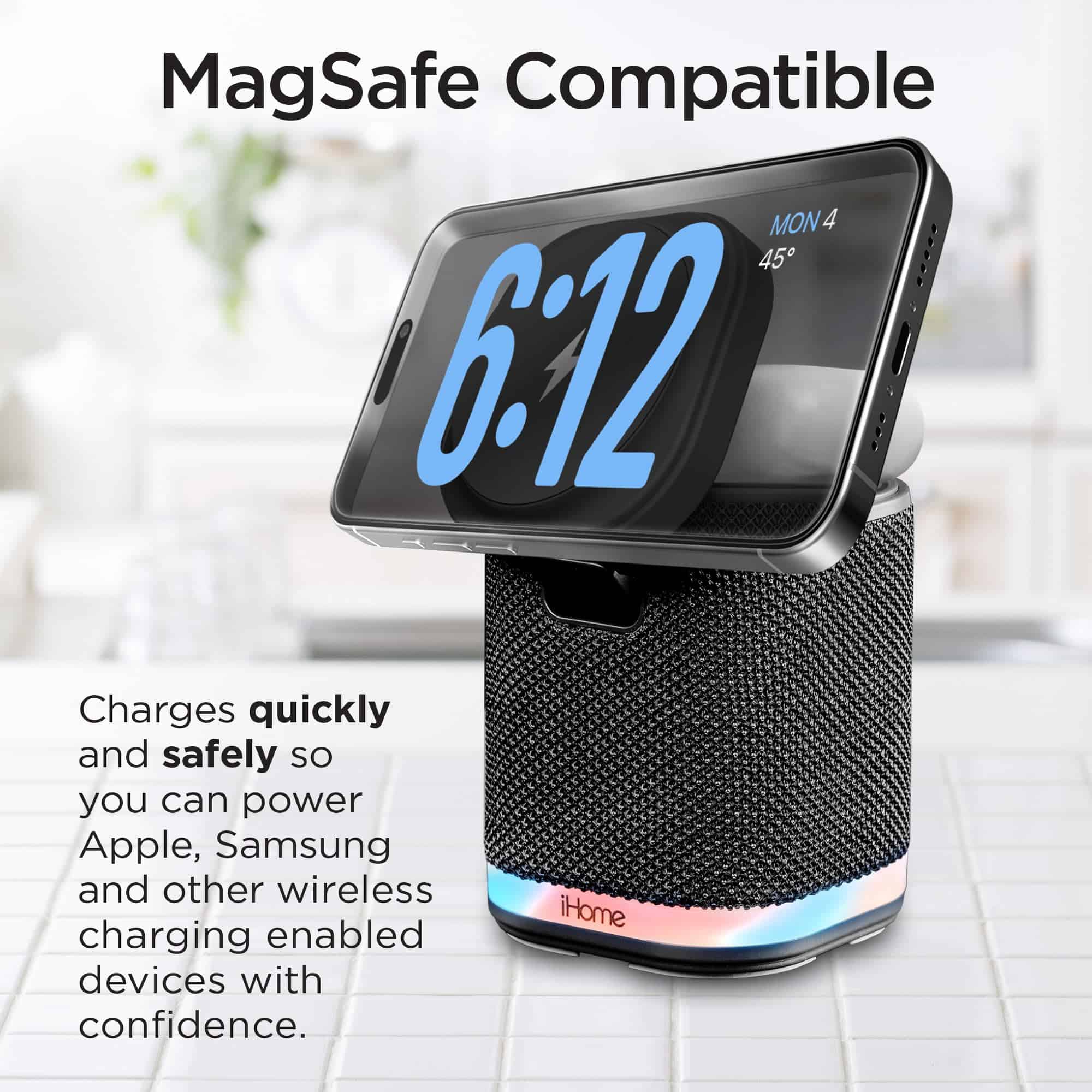 Altavoz Bluetooth iHome con Cargador -Gris Oscuro - Image 5