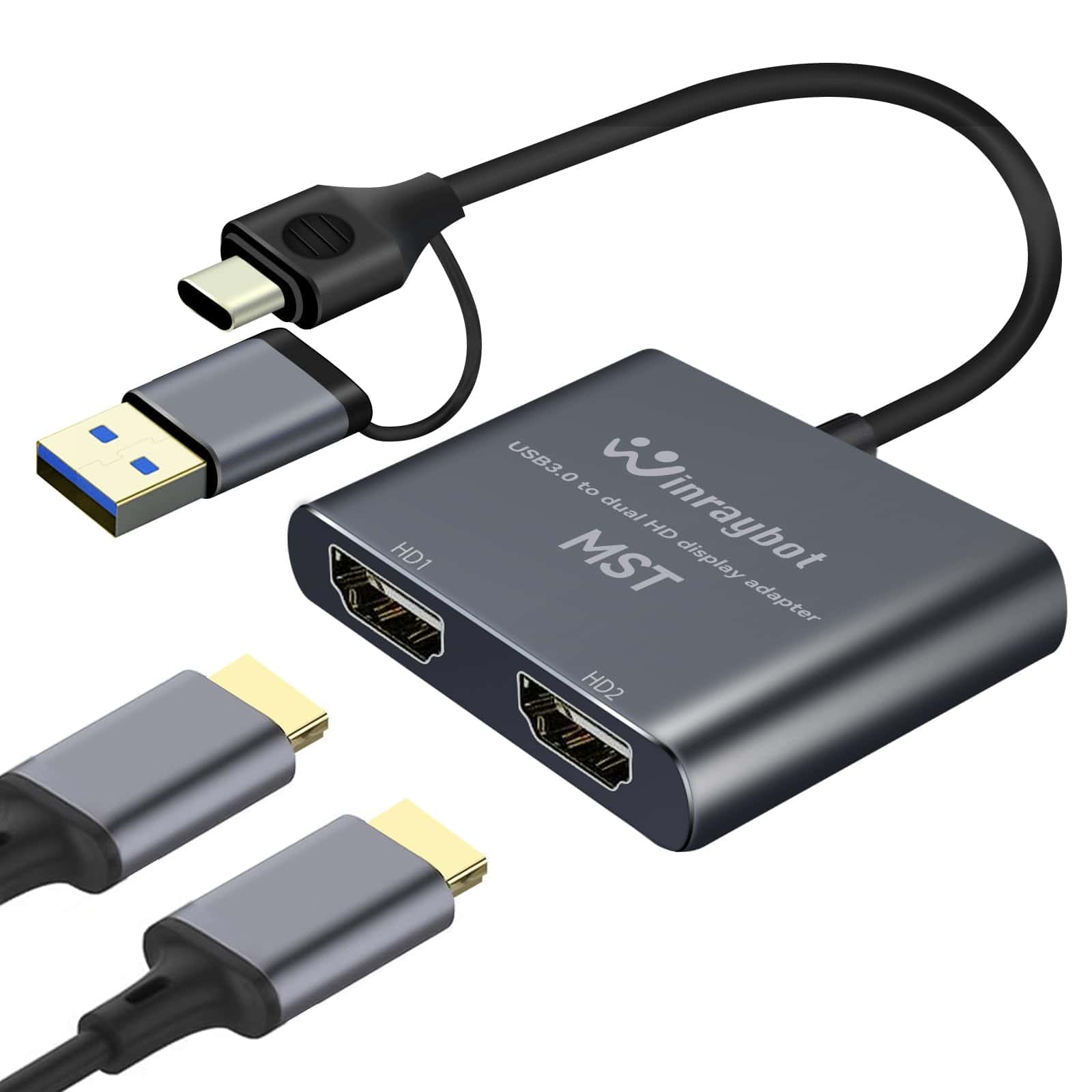 Adaptador USB a HDMI WinRaybot, Adaptador USB a HDMI para