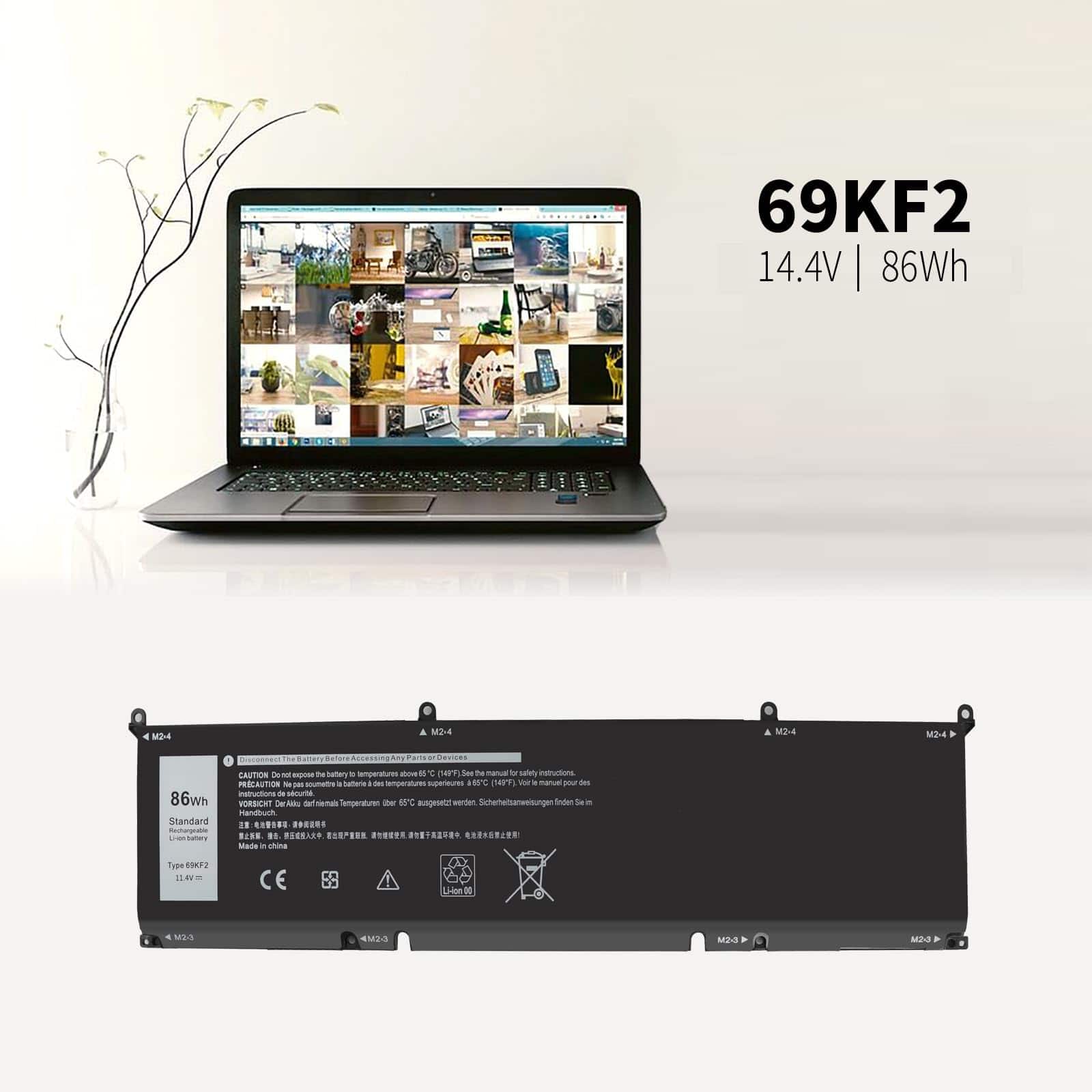 Batería Shyarweyy 86Wh 69KF2 para Dell G7 15 7500 G15 5510 - Image 3