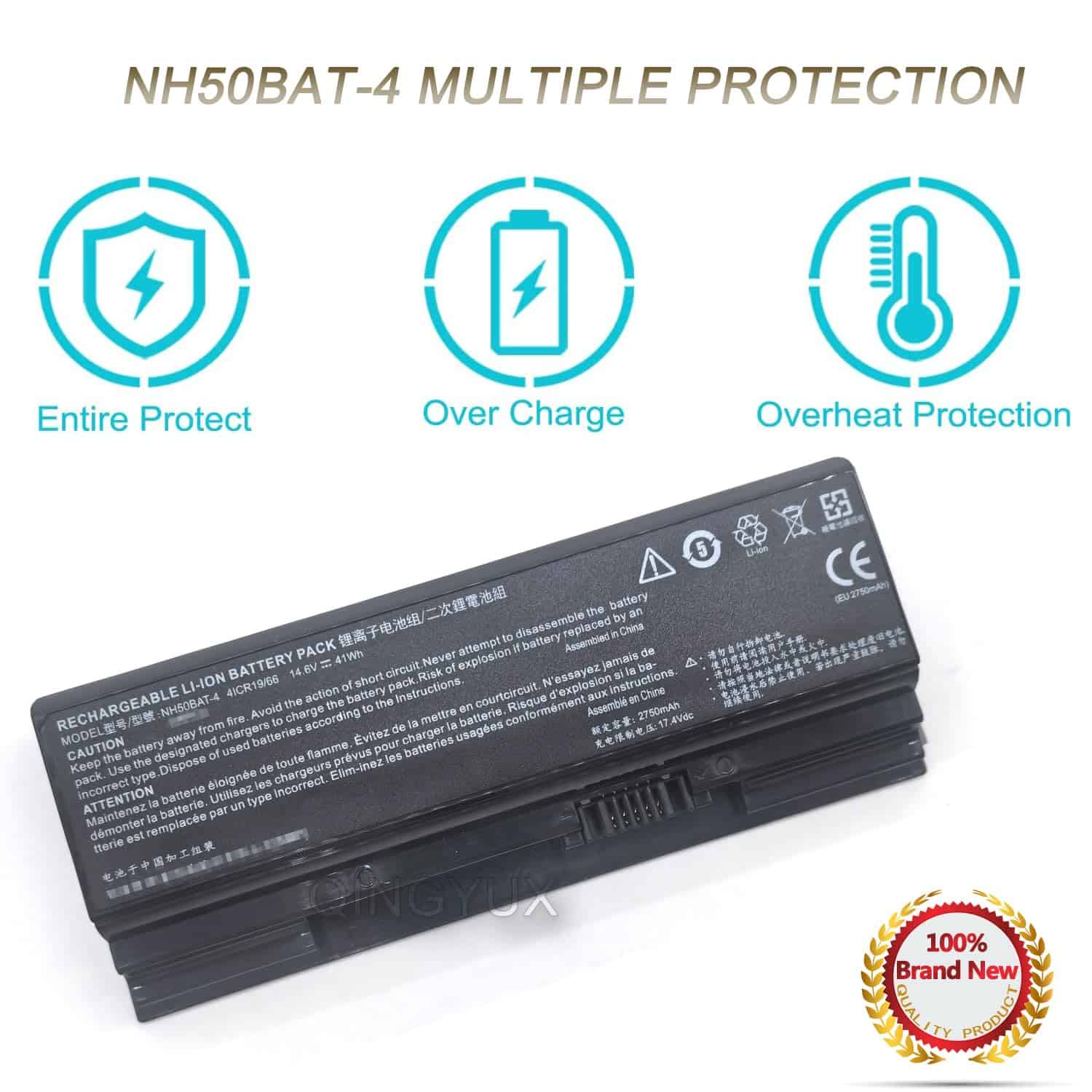 Batería de portátil QINGYUX New NH50BAT 4 6 87 NH50S 42D01   Lapson México