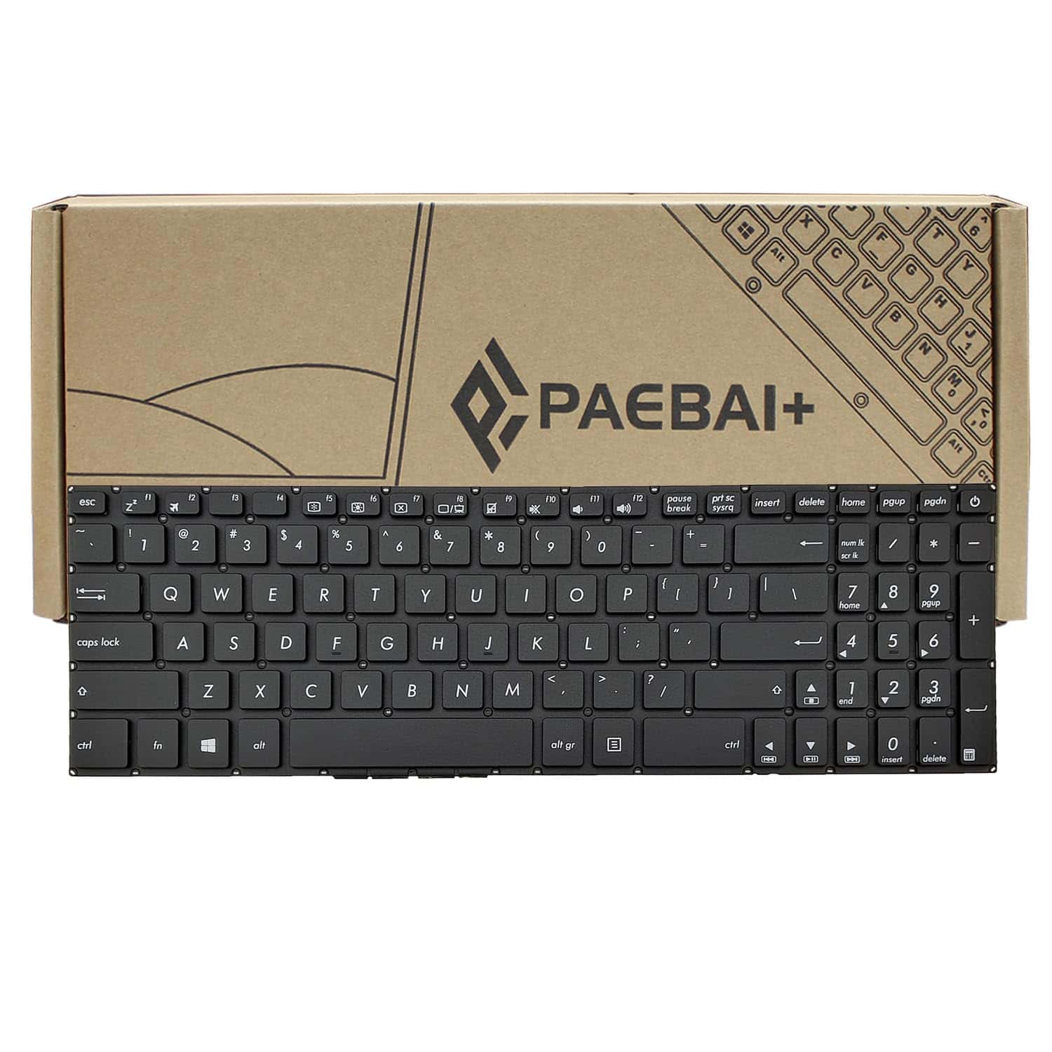 Teclado de repuesto para laptop PAEBAI+ compatible con Asus