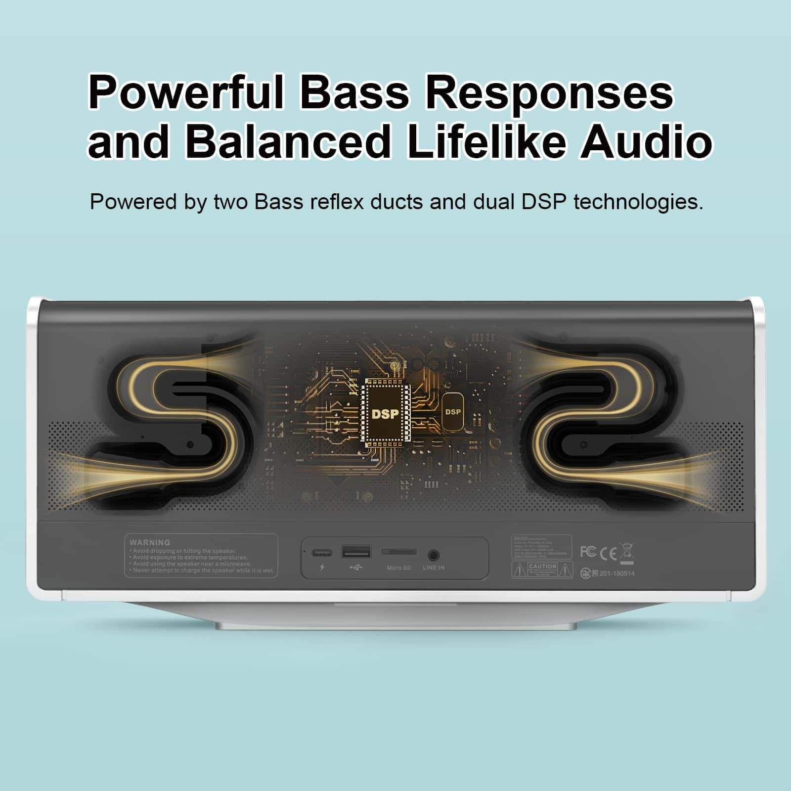 Altavoz Bluetooth DOSS SoundBox Ultra con -Blanco - Image 4