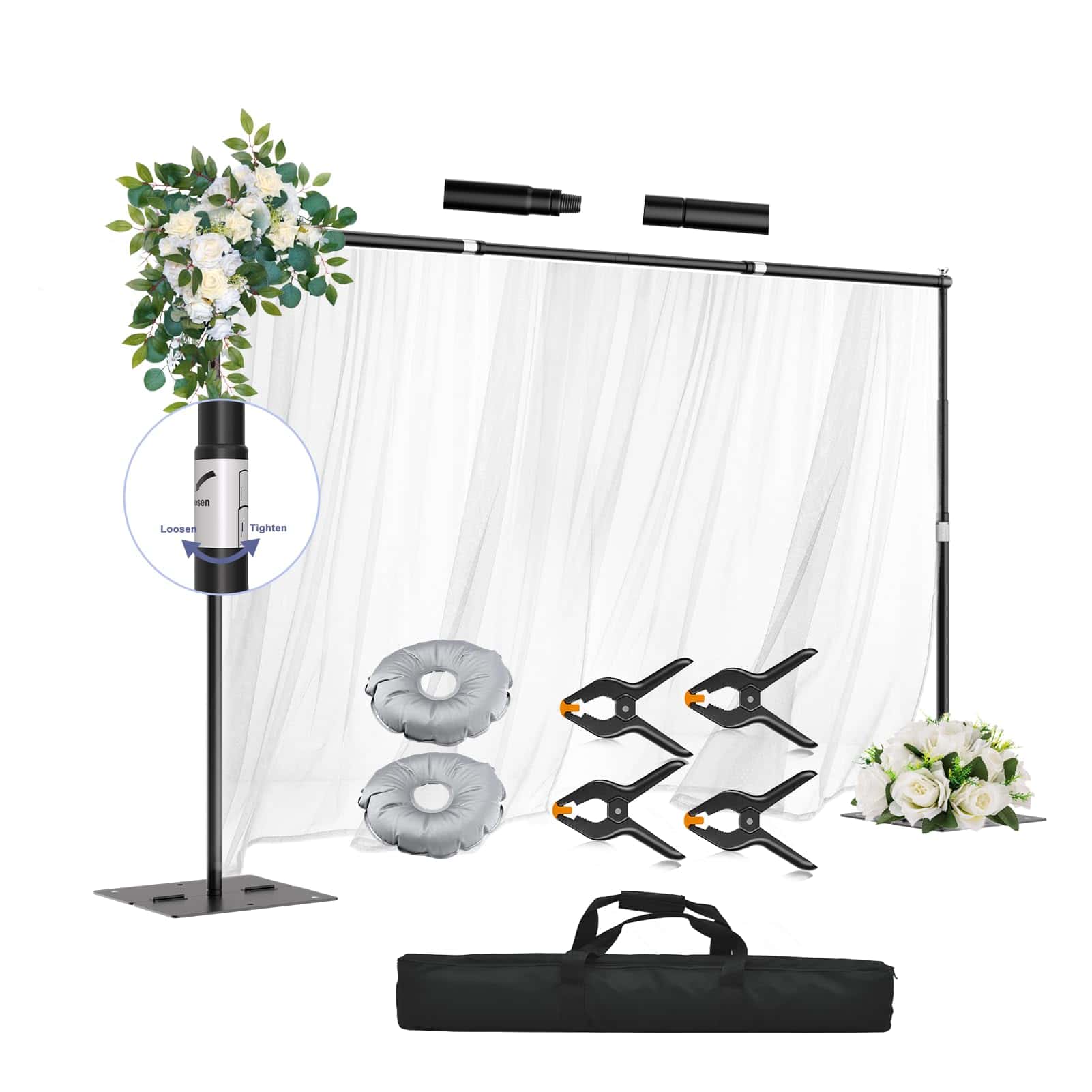 Soporte de Fondo GLOSHOOTING Resistente, 8.5x10ft Sistema