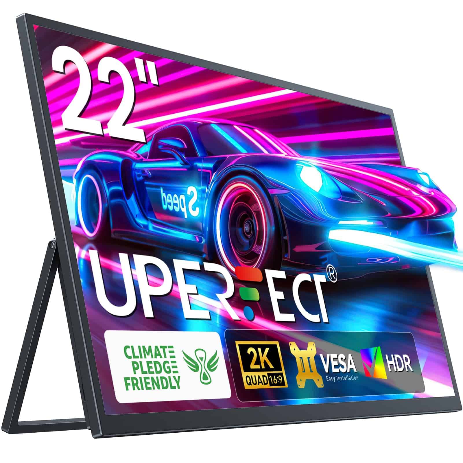 Monitor Portátil UPERFECT de 22" 2K con Soporte Ajustable