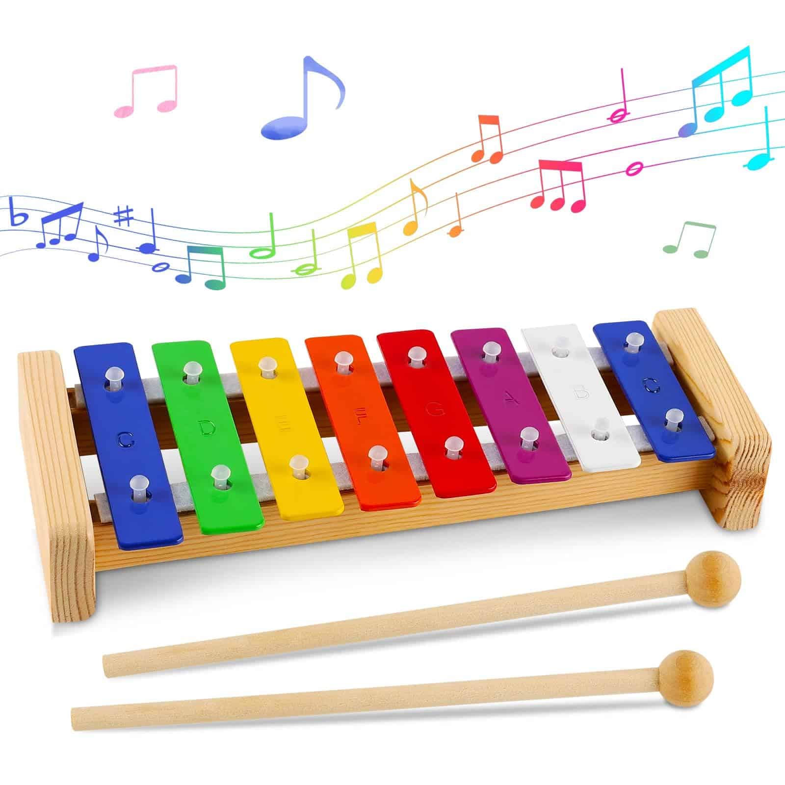 Xilófono para Niños de Madera con Mazas Instrumento Musical