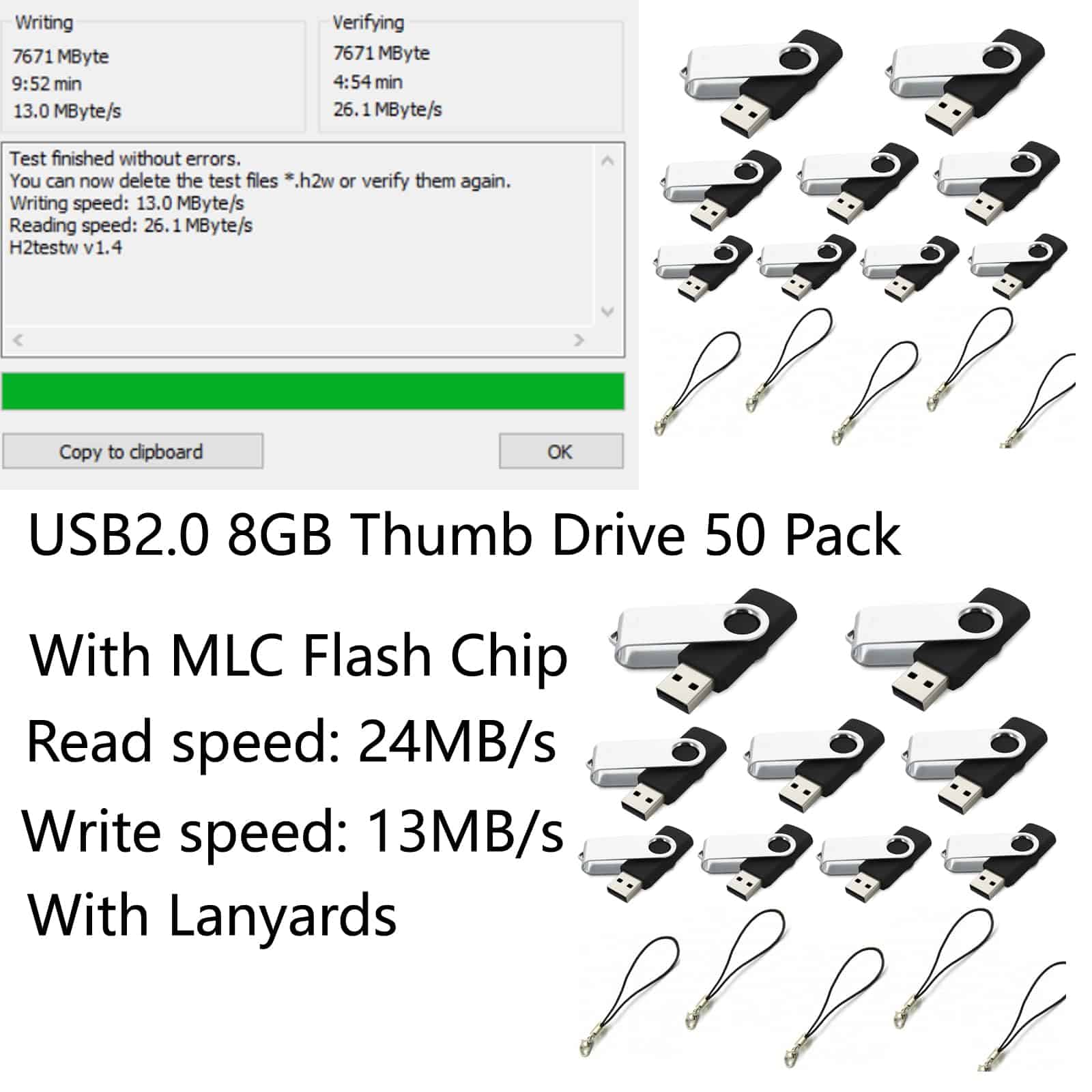 Mokaabb USB Drive 8GB Flash Drive 50 Pack USB Flash Drives - Image 3