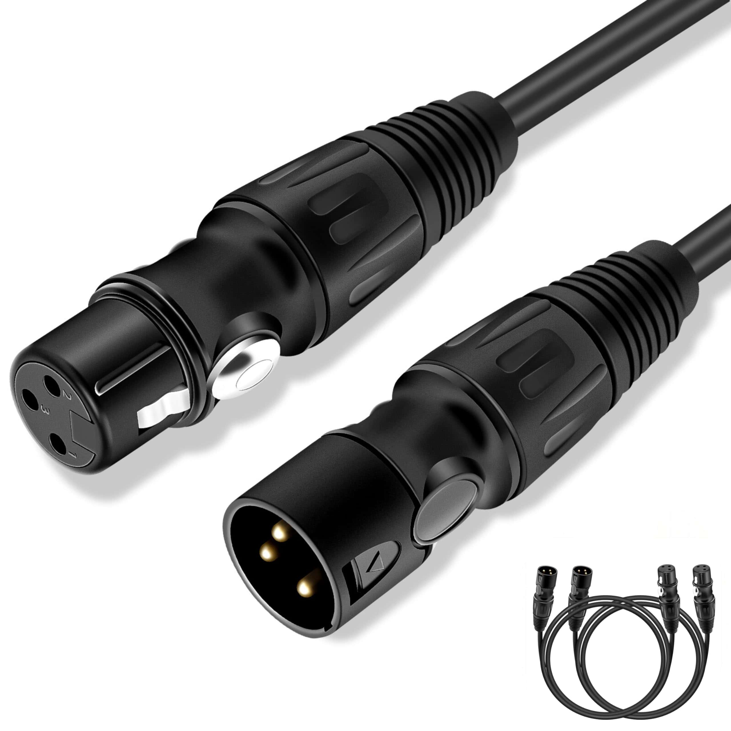 Cables XLR Anewbig, Paquete de 2 Cables de Micrófono de 25