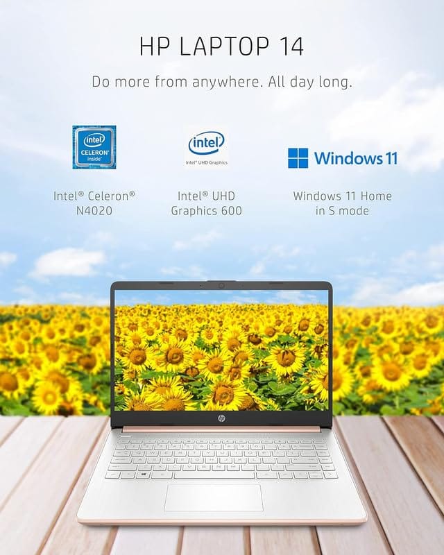 Laptop HP 14" N4120 16GB 128GB eMMC+ 256GB Card W11H - Image 5