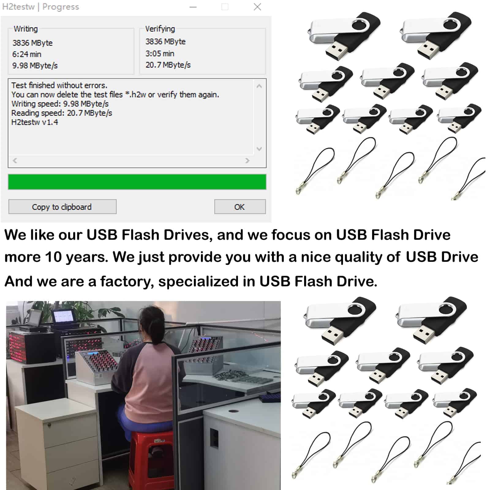 Paquete de 100 unidades de Memoria Flash Mokaabb 4GB USB - Image 4