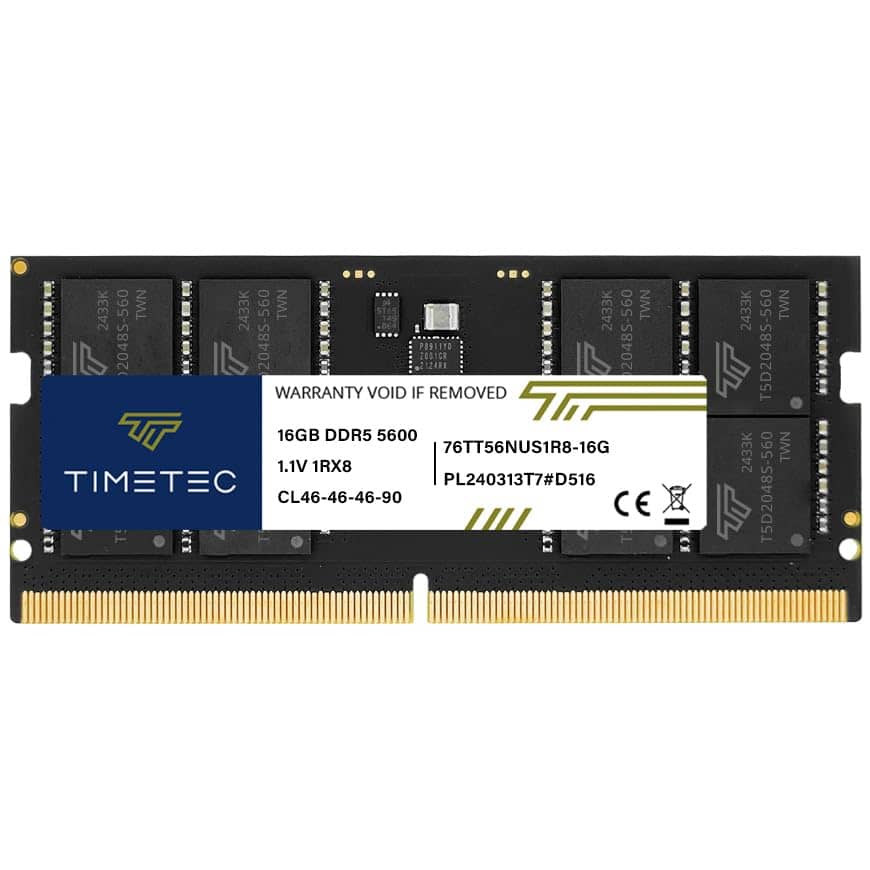 Timetec 16GB DDR5 5600MHz PC5-44800 Memoria RAM de Laptop