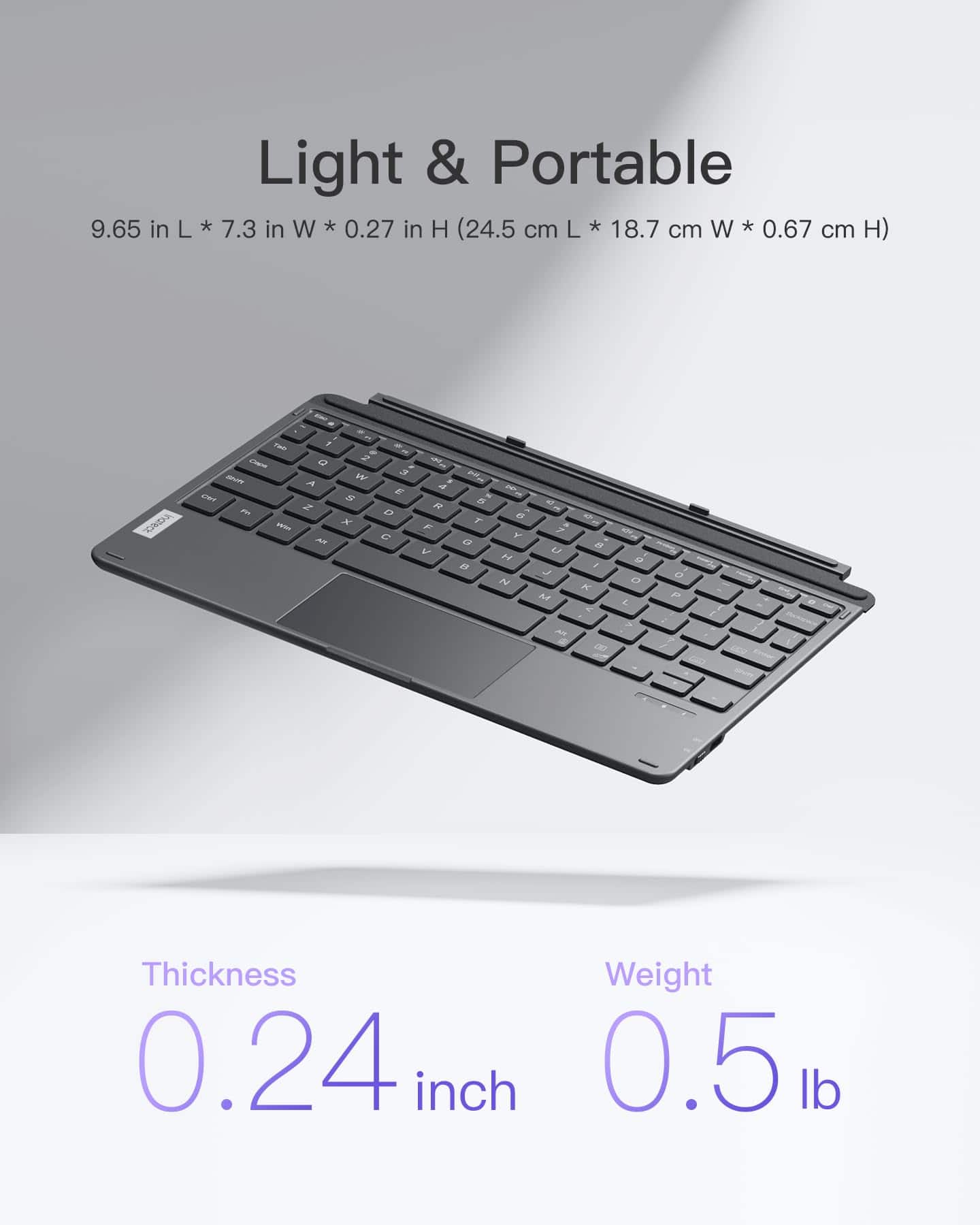 Teclado Inalámbrico Inateck para Surface Go, Bluetooth 5.3, - Image 5