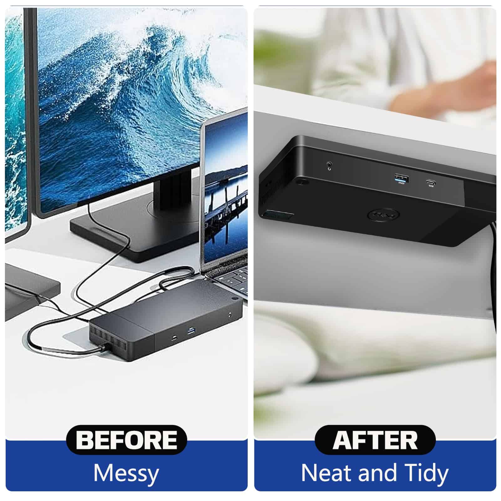 Soporte de montaje bajo el escritorio para Dell WD19 / - Imagen 5