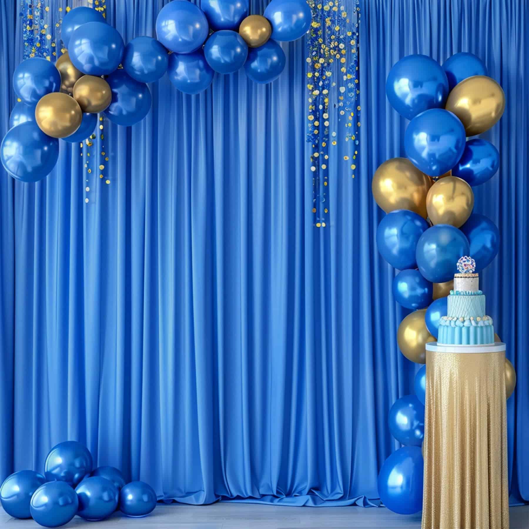 Cortinas de Fondo Azul Real de 40x10 pies para Fiestas - - Image 10