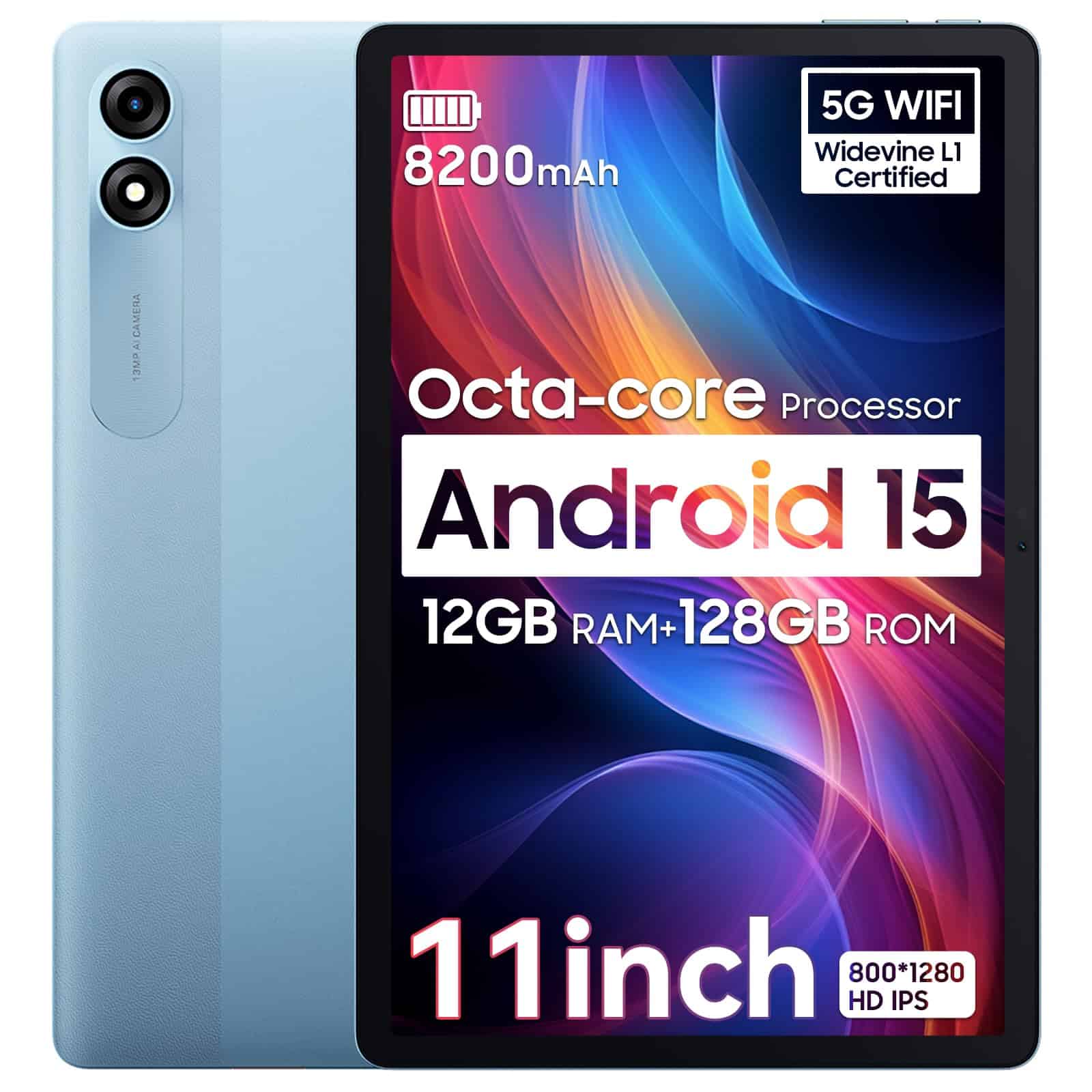 Tableta Blackview 2025 Android 15 de 11 pulgadas, Tab