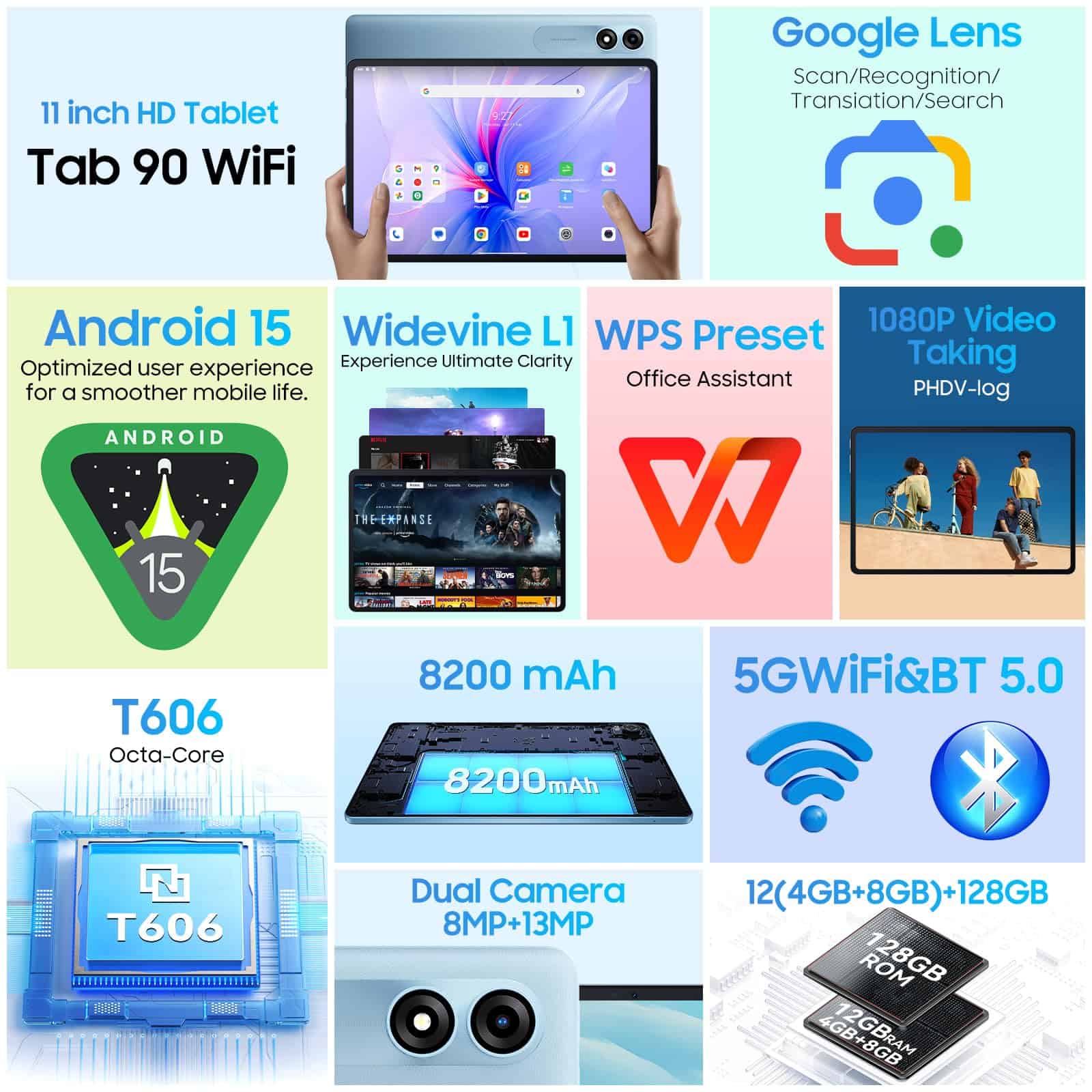 Tableta Blackview 2025 Android 15 de 11 pulgadas, Tab - Image 4