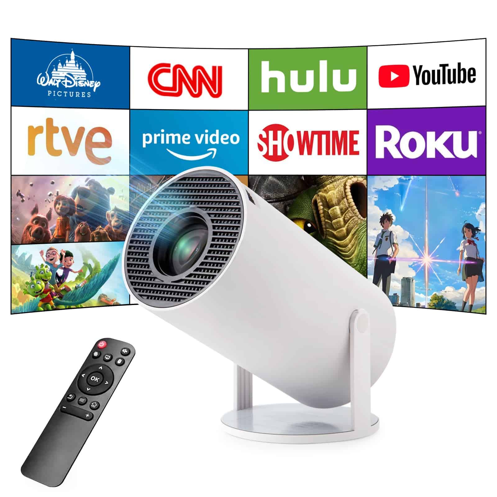 Proyector Mini Inteligente - 4K con WiFi 6 y Bluetooth 5,
