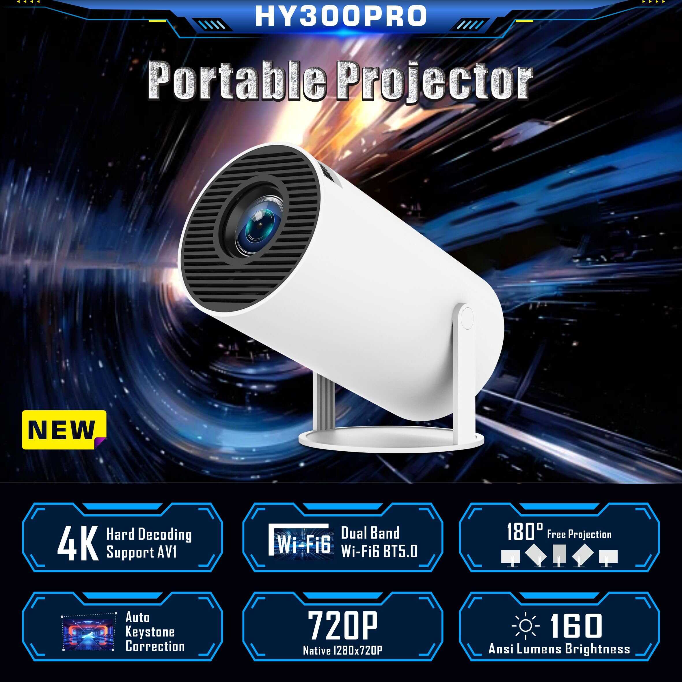 Proyector Mini Inteligente - 4K con WiFi 6 y Bluetooth 5, - Image 3