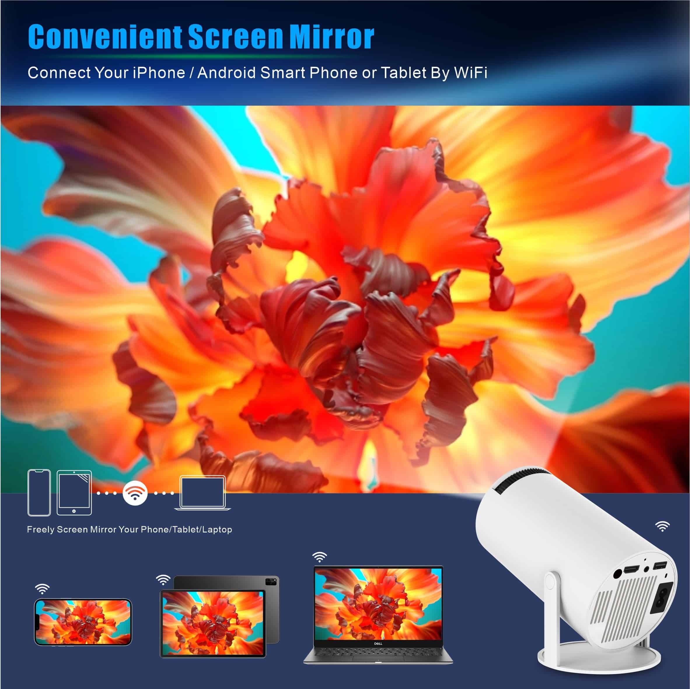 Proyector Mini Inteligente - 4K con WiFi 6 y Bluetooth 5, - Image 8