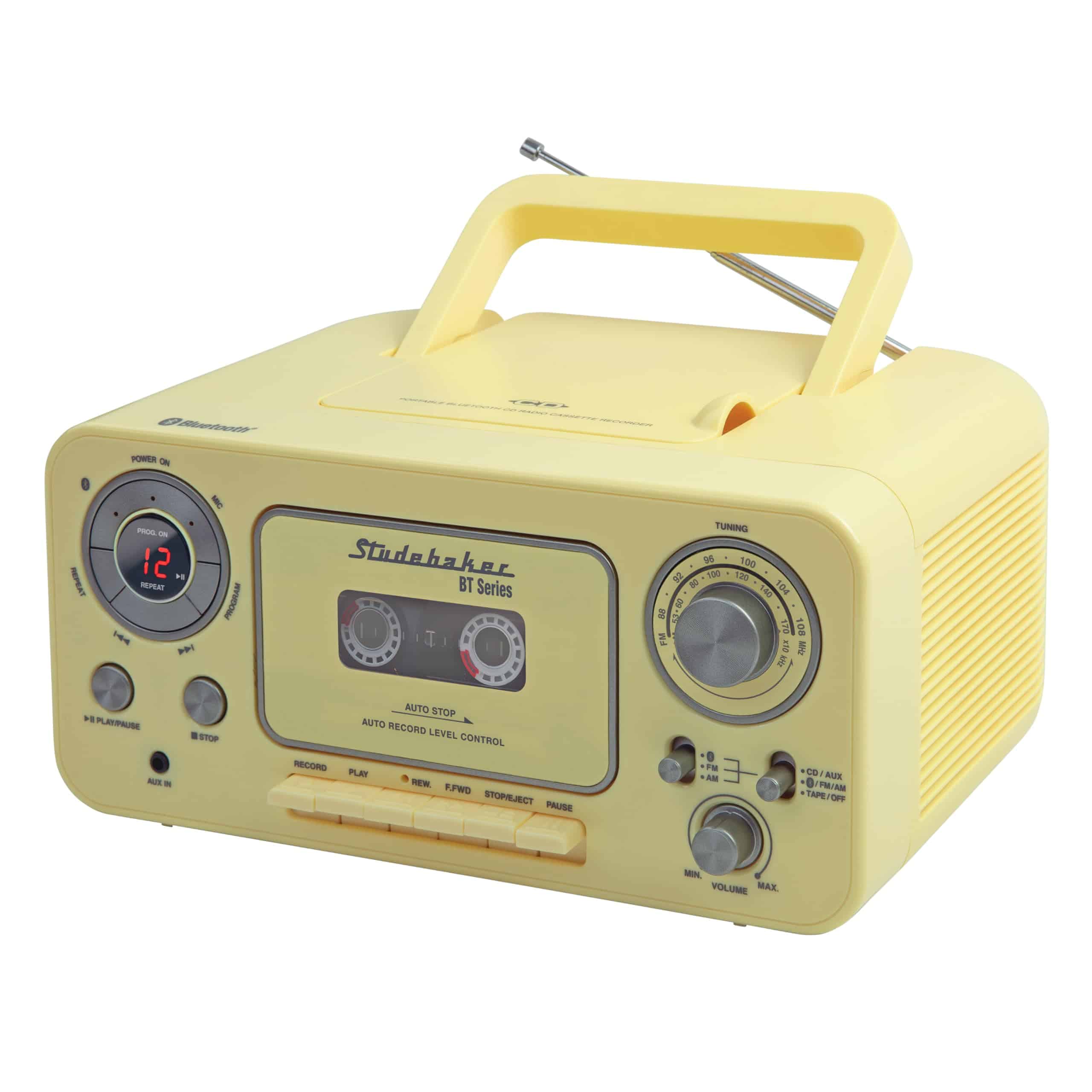 Reproductor de CD Estéreo Portátil con -Amarillo