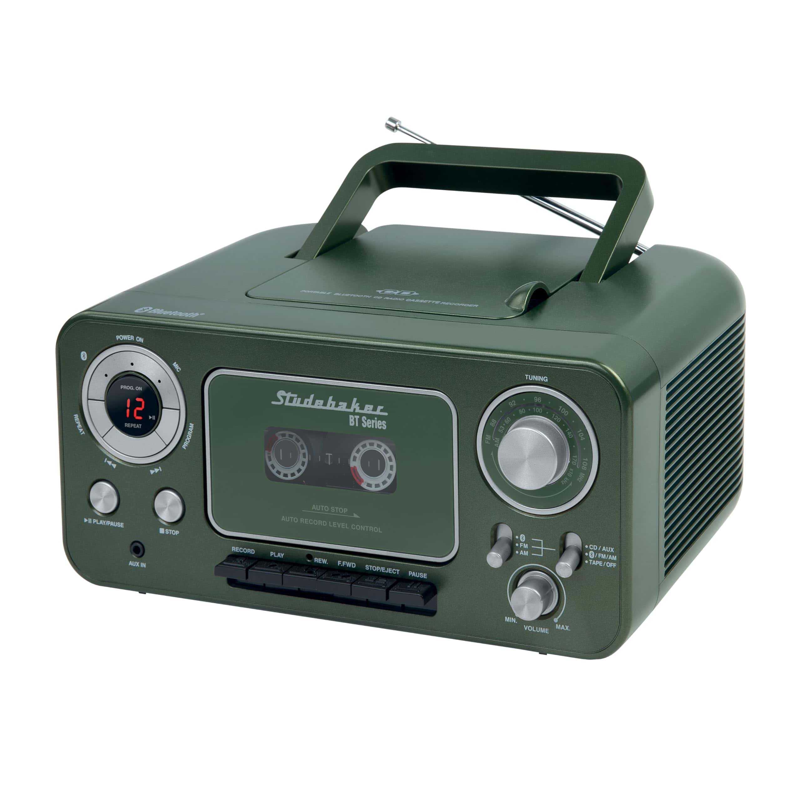 Reproductor de CD estéreo portátil con -Verde Chipre