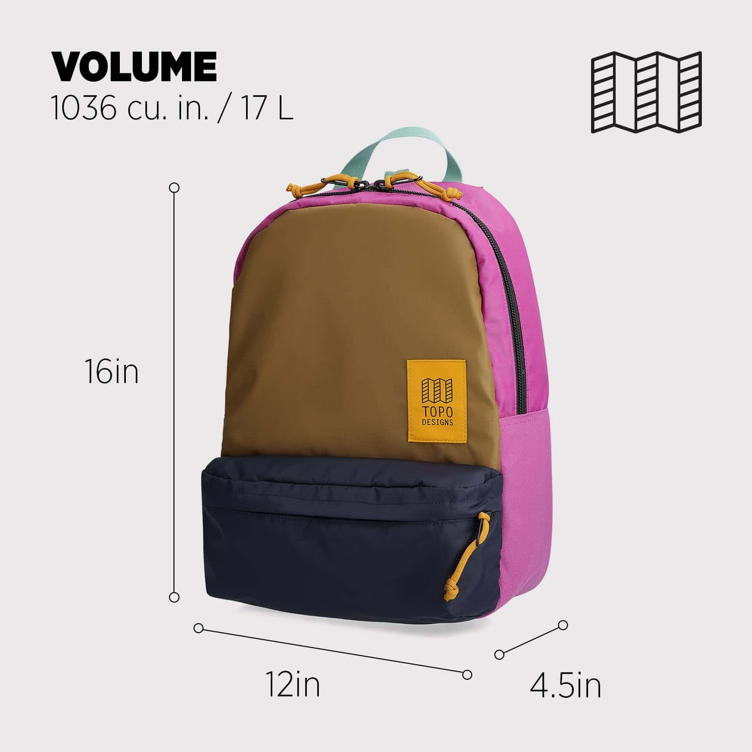 Mochila ligera para laptop Topo -Caqui/Marino - Image 4