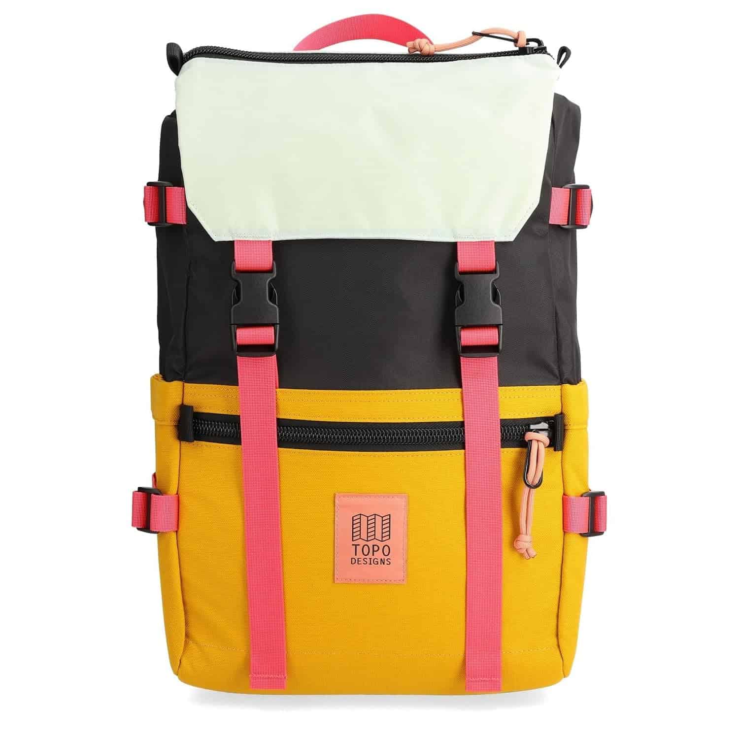 Mochila Topo Designs Rover Pack Classic, Negro/Amarillo