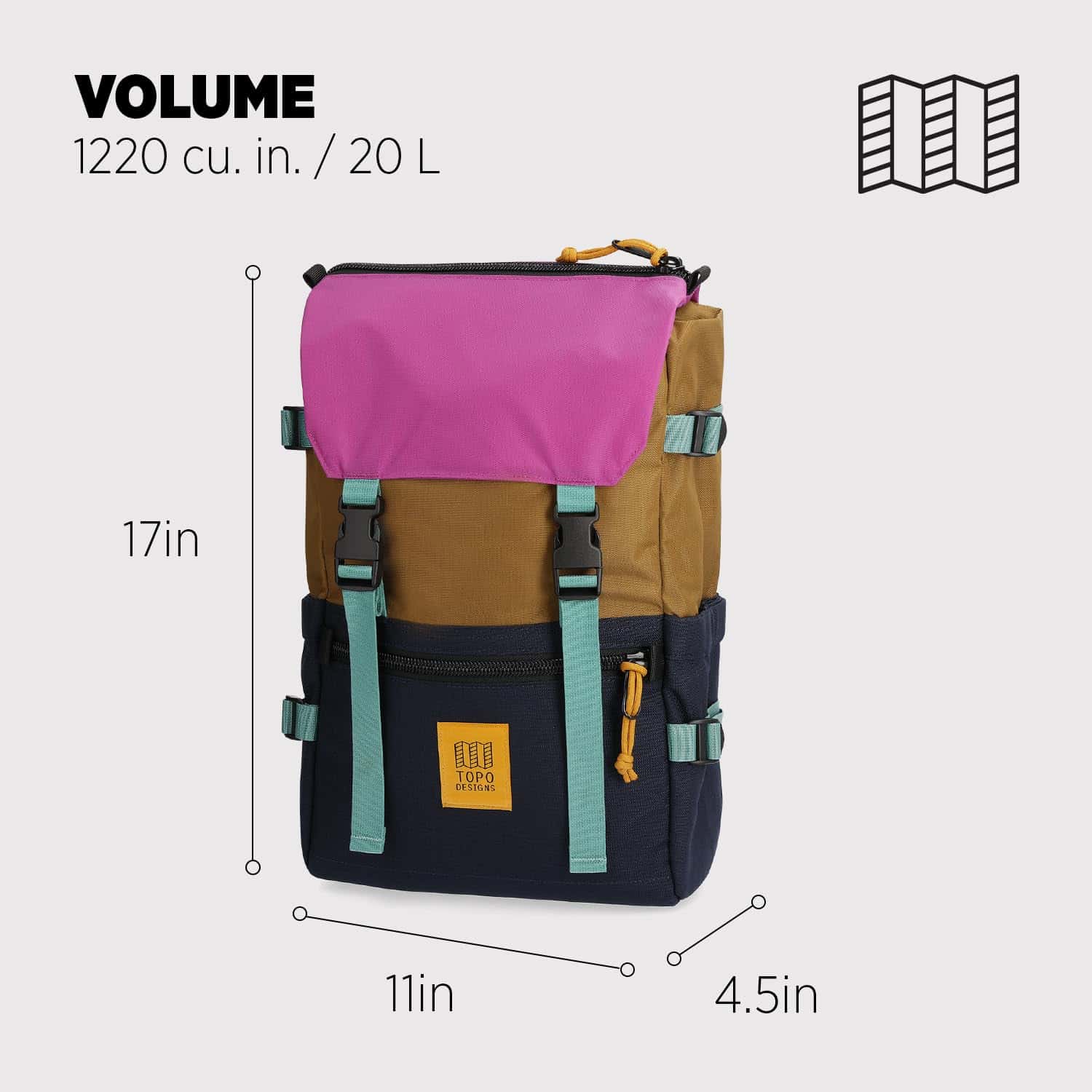 Mochila Topo Designs Rover Pack Classic, Color Caqui - Image 4