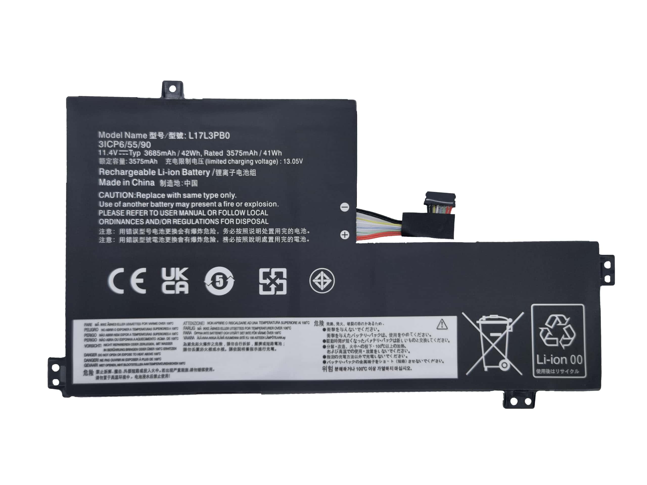 Batería de Laptop YXKC L17L3PB0 Compatible con Lenovo