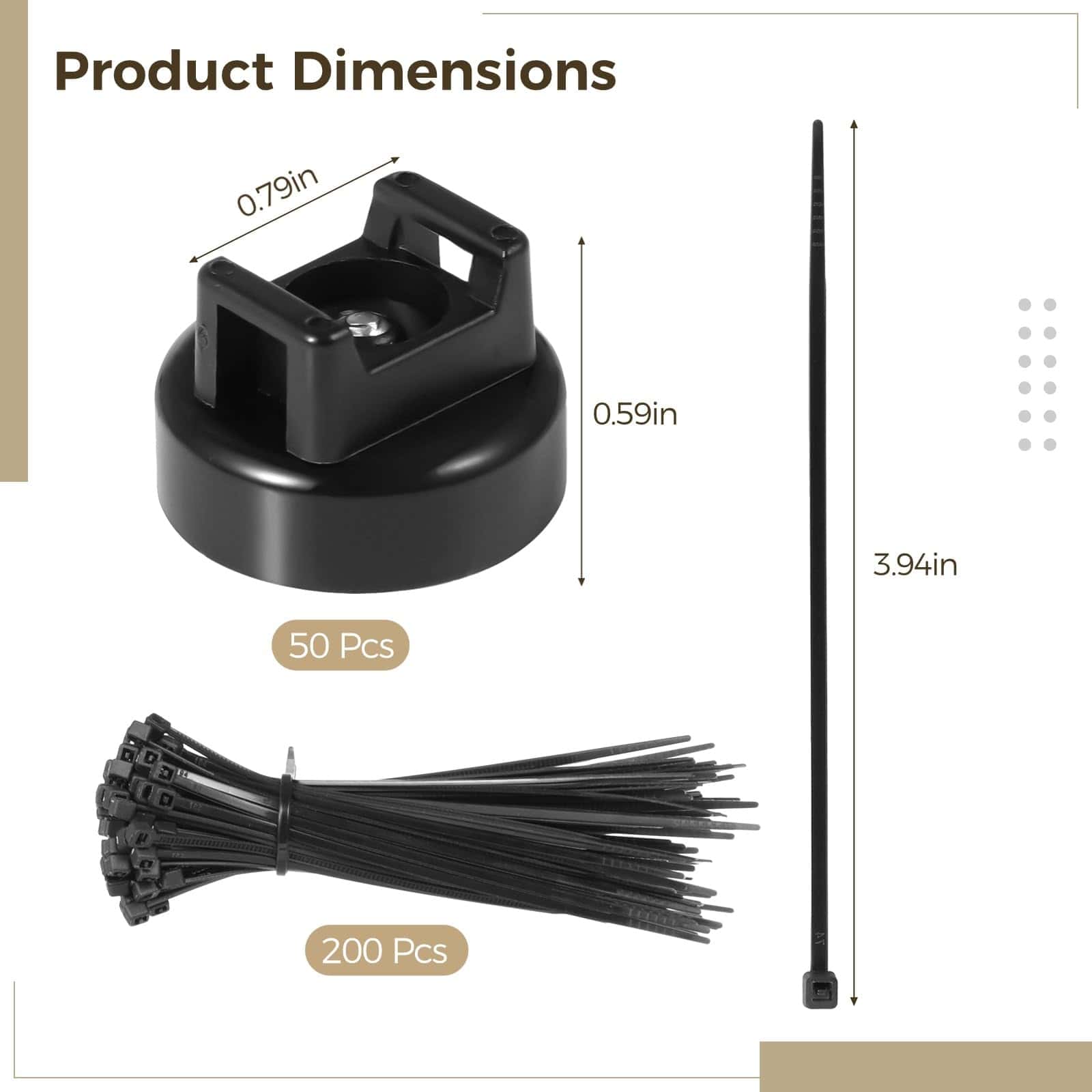 Amarres Magnéticos para Cables, 50 Piezas de Imanes con 200 - Image 6