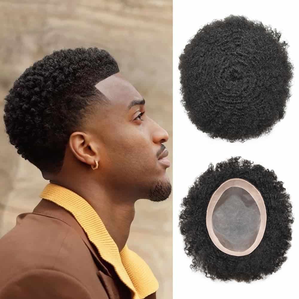 Pelucas de Cabello Rizado en Forma de Onda Natural para