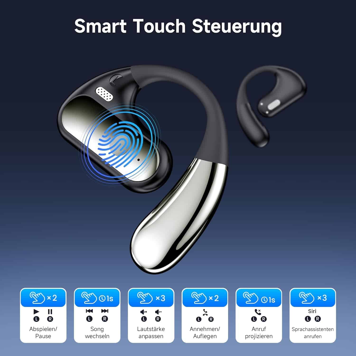 Audífonos inalámbricos SYMTECH Open Ear Bluetooth 5.3 para - Imagen 8