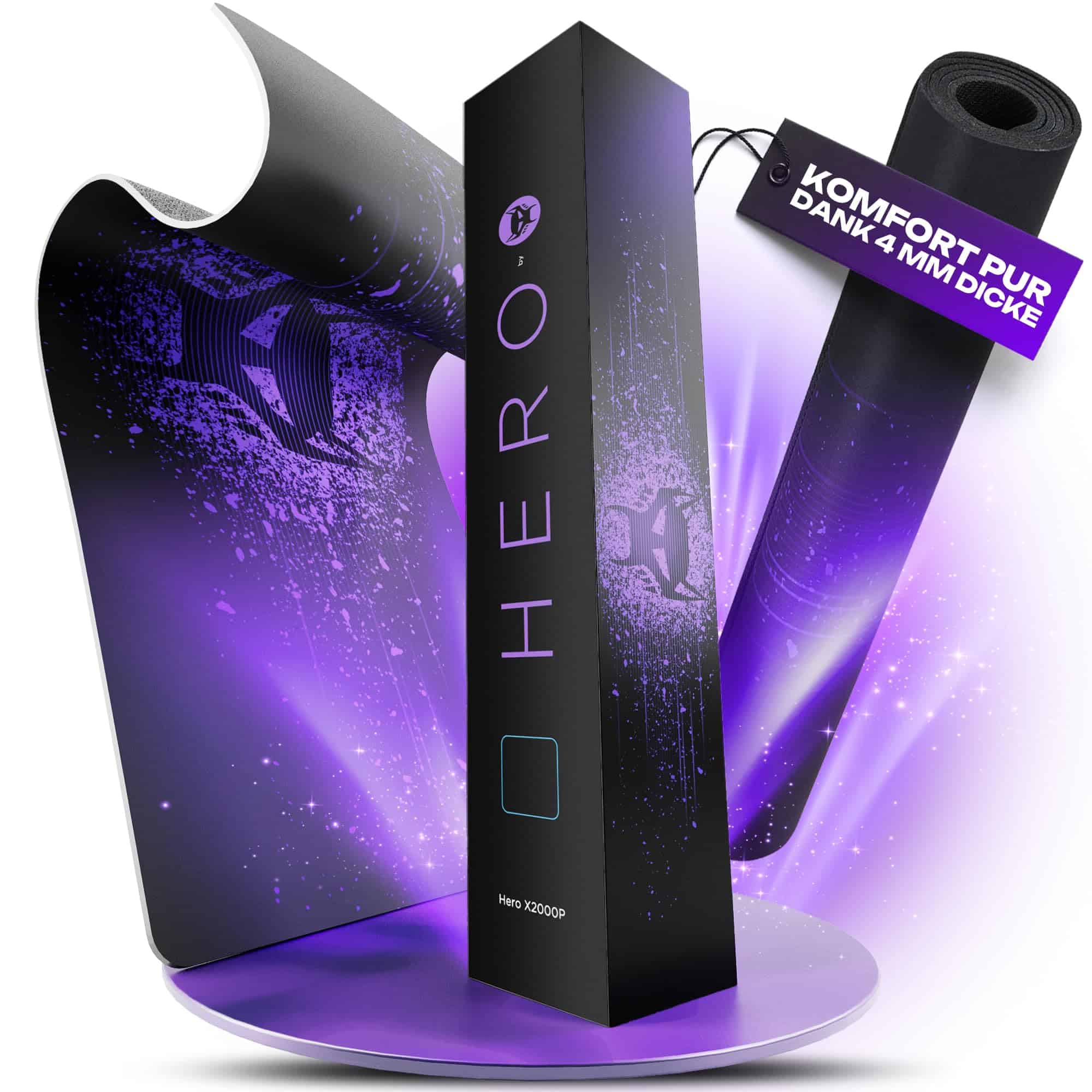 Tapete de Ratón para Gaming BEASTCOM Hero X2000, Morado -