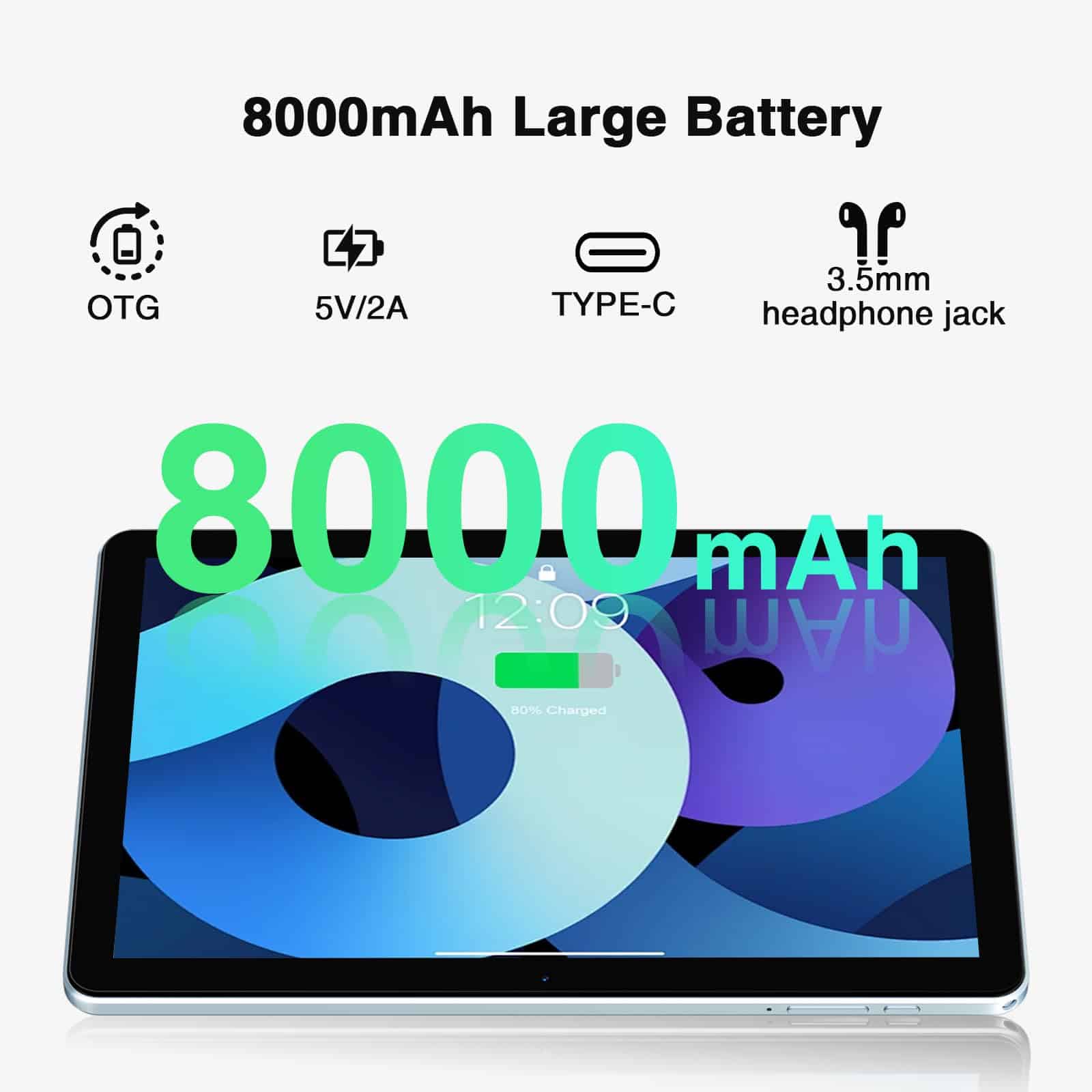 Tableta DOOGEE T10W Android 14, 4G LTE Octa-Core, Batería - Image 4